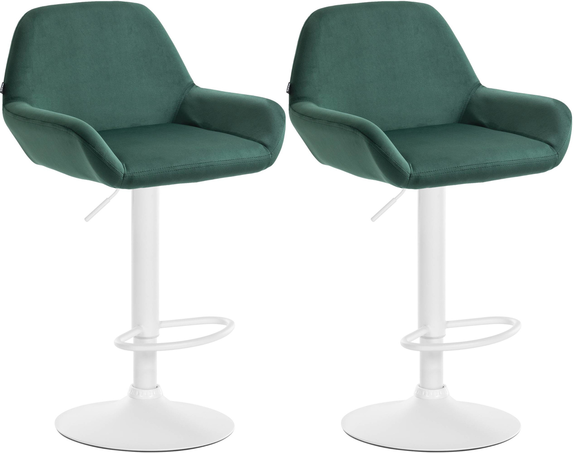 Set van 2 barkrukken Braga fluweel