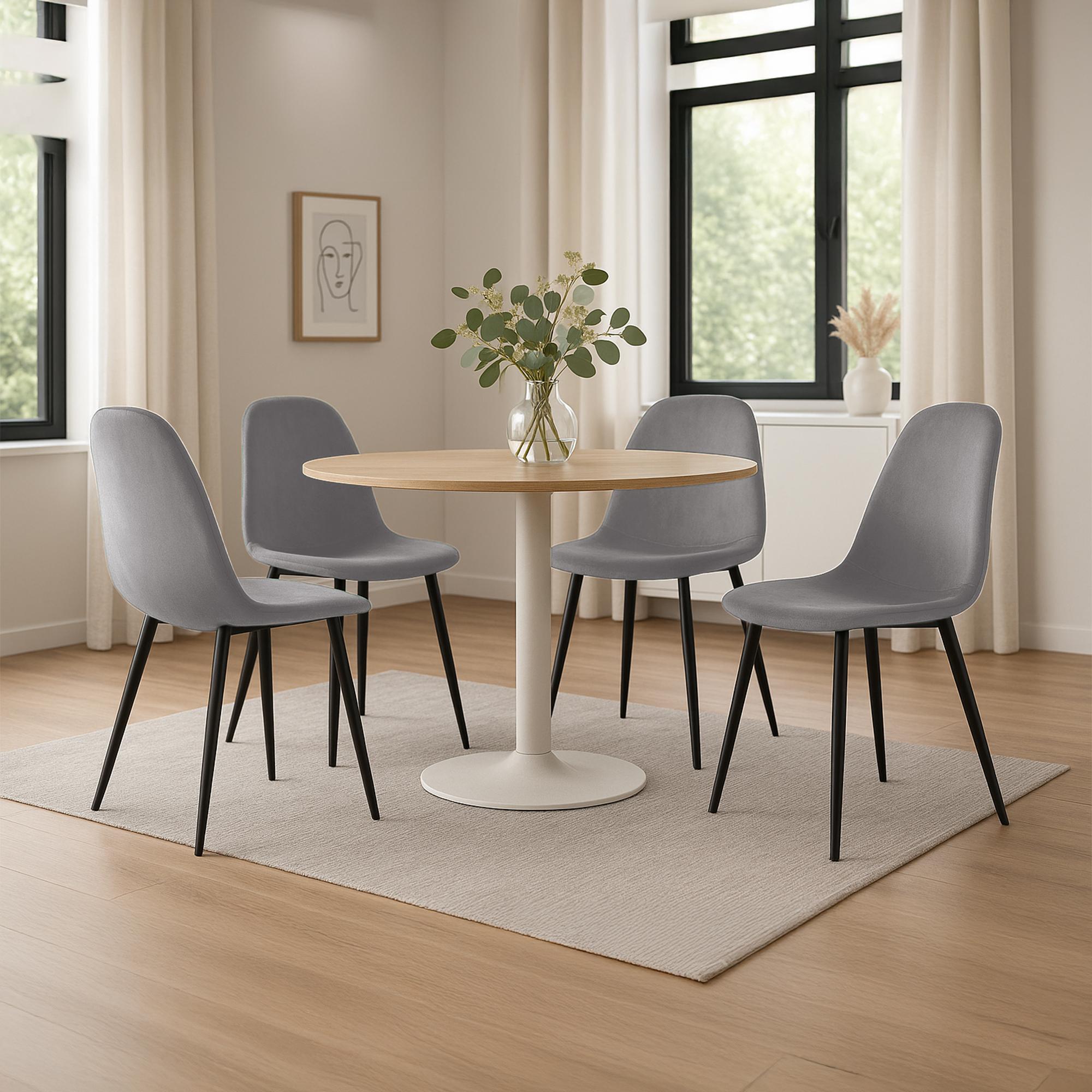 4-delige set eetkamerstoelen Napier