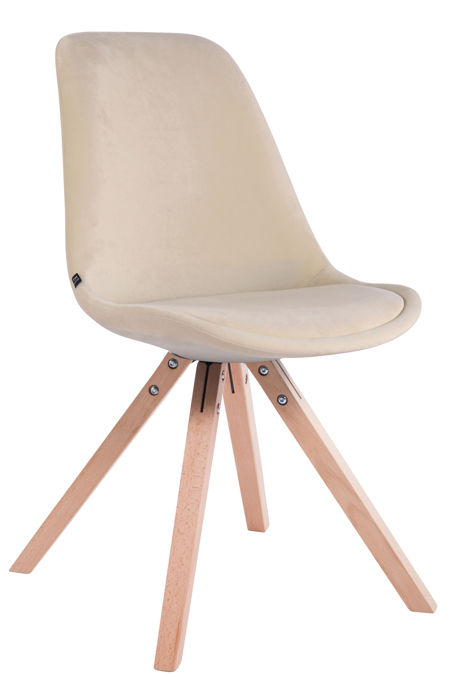 Set van 4 Stoelen Toulouse Vierkant frame - Fluweel