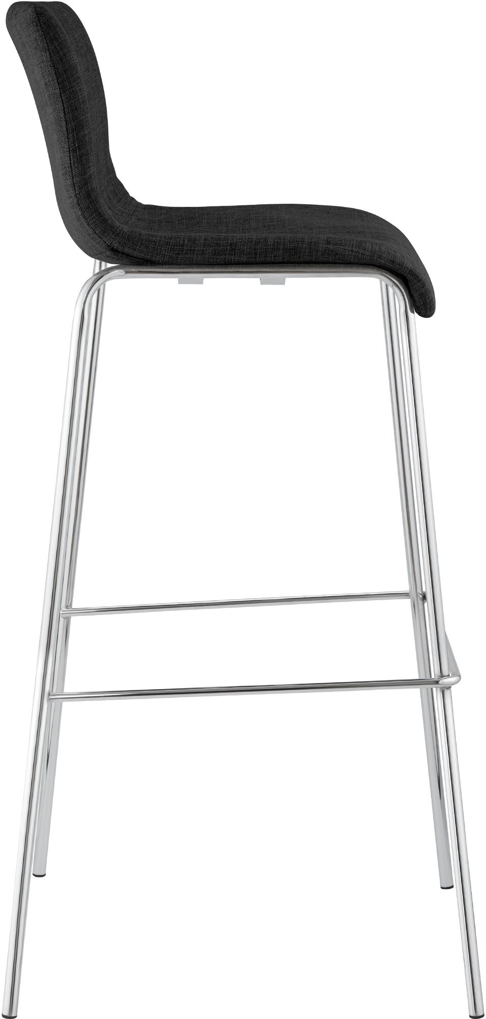 Set van 2 barstoelen Hover, stof, 4-poots onderstel