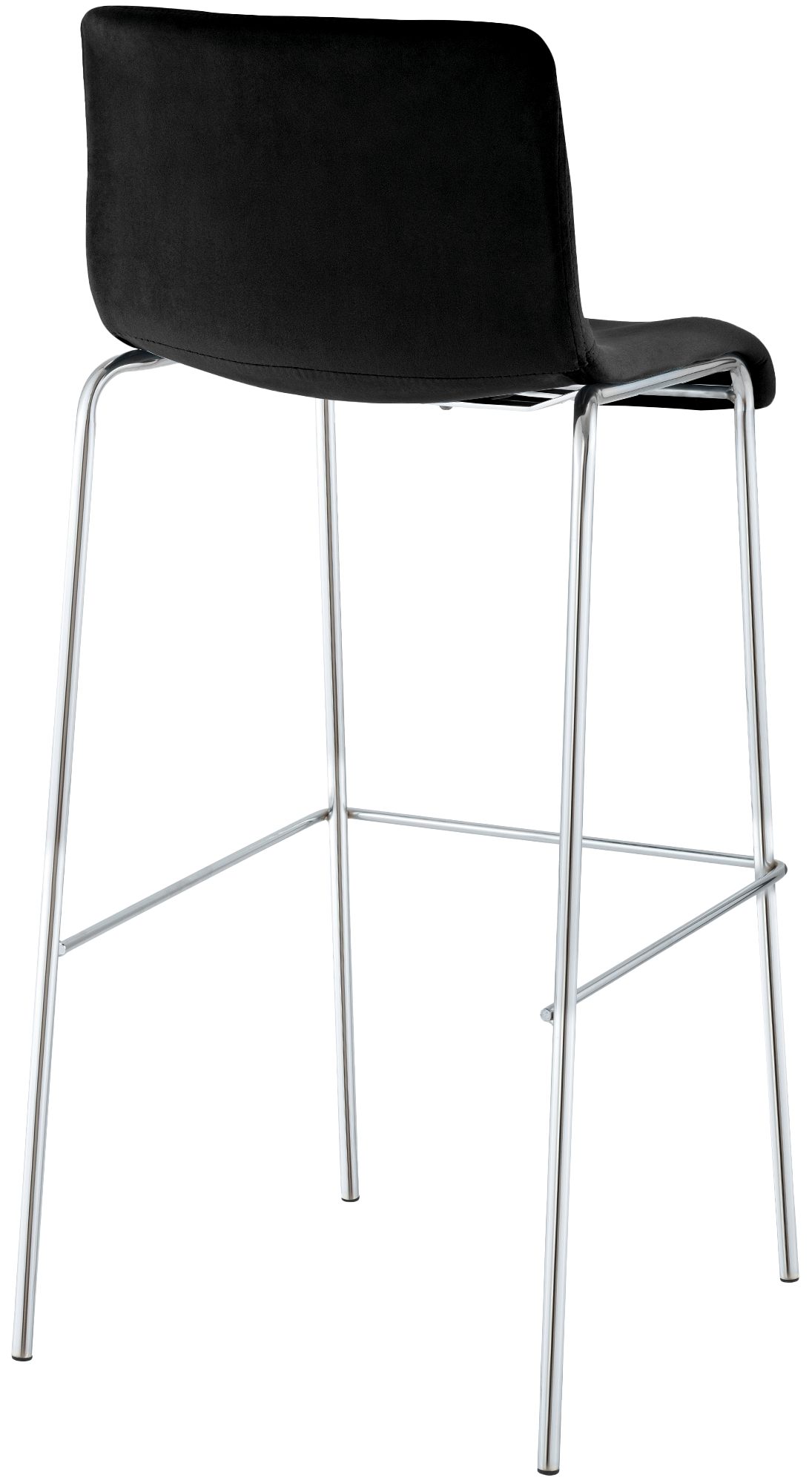 Barkruk Hover Fluweel Vierpoots frame Chroom