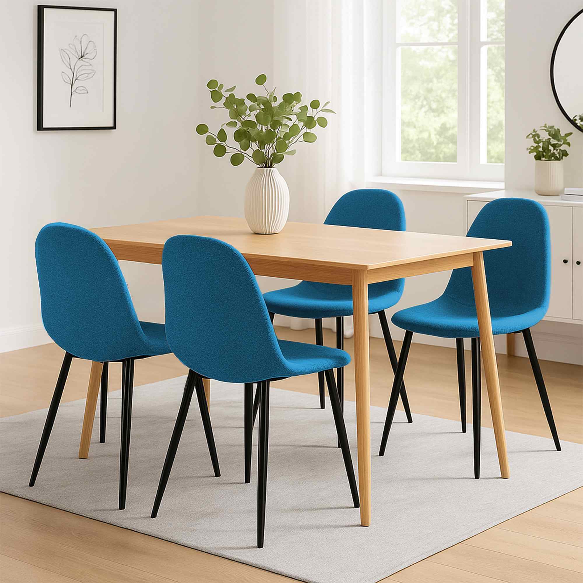 4-delige set eetkamerstoelen Napier
