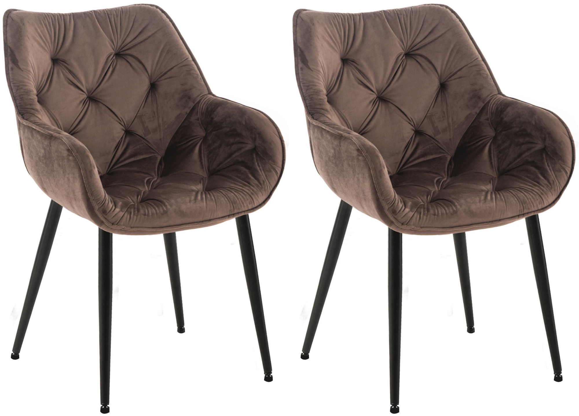Set van 2 eetkamerstoelen Tanna fluweel
