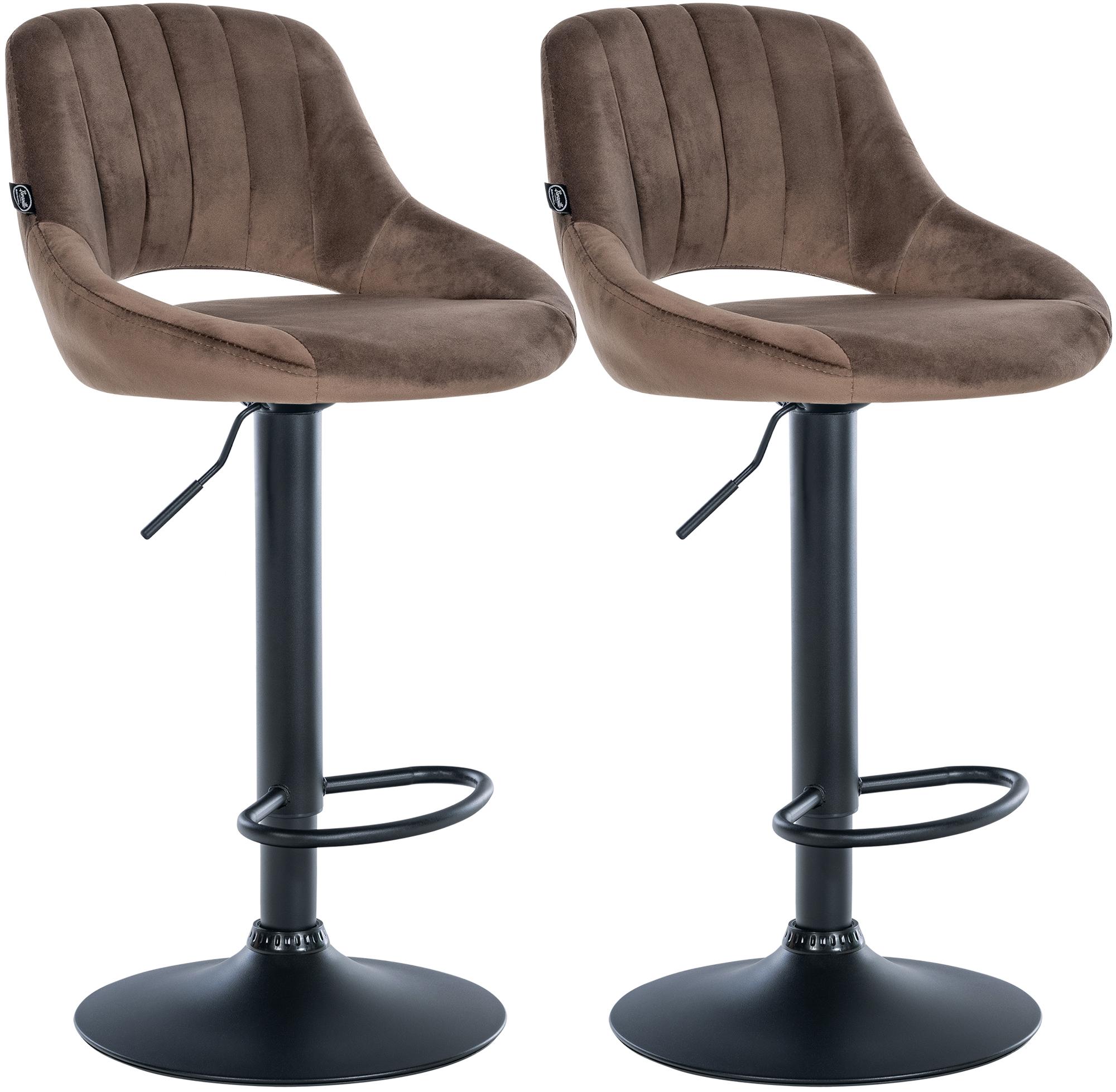 Set van 2 Barkrukken Milet Fluweel