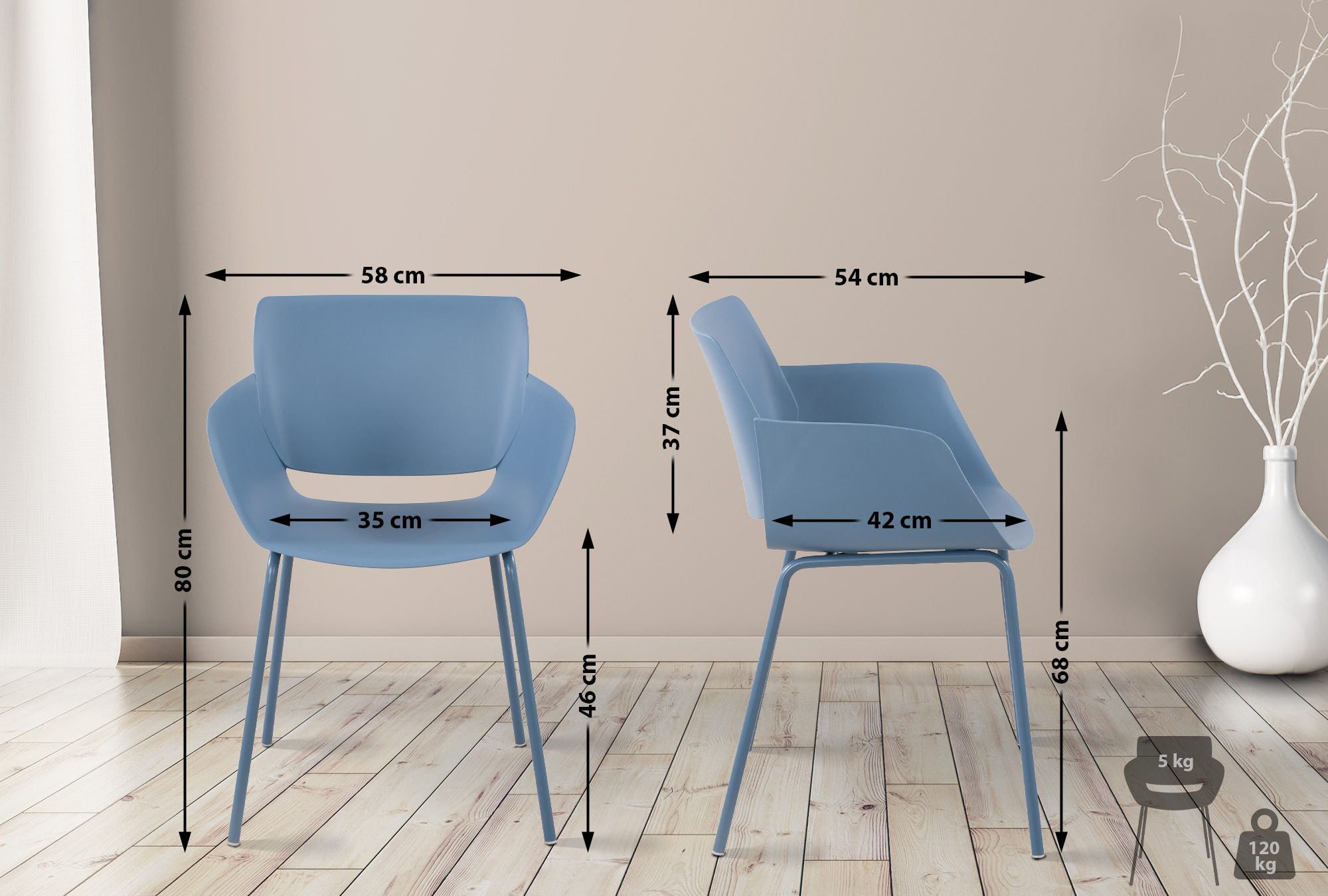 2-delige set tuinstoel Alpena