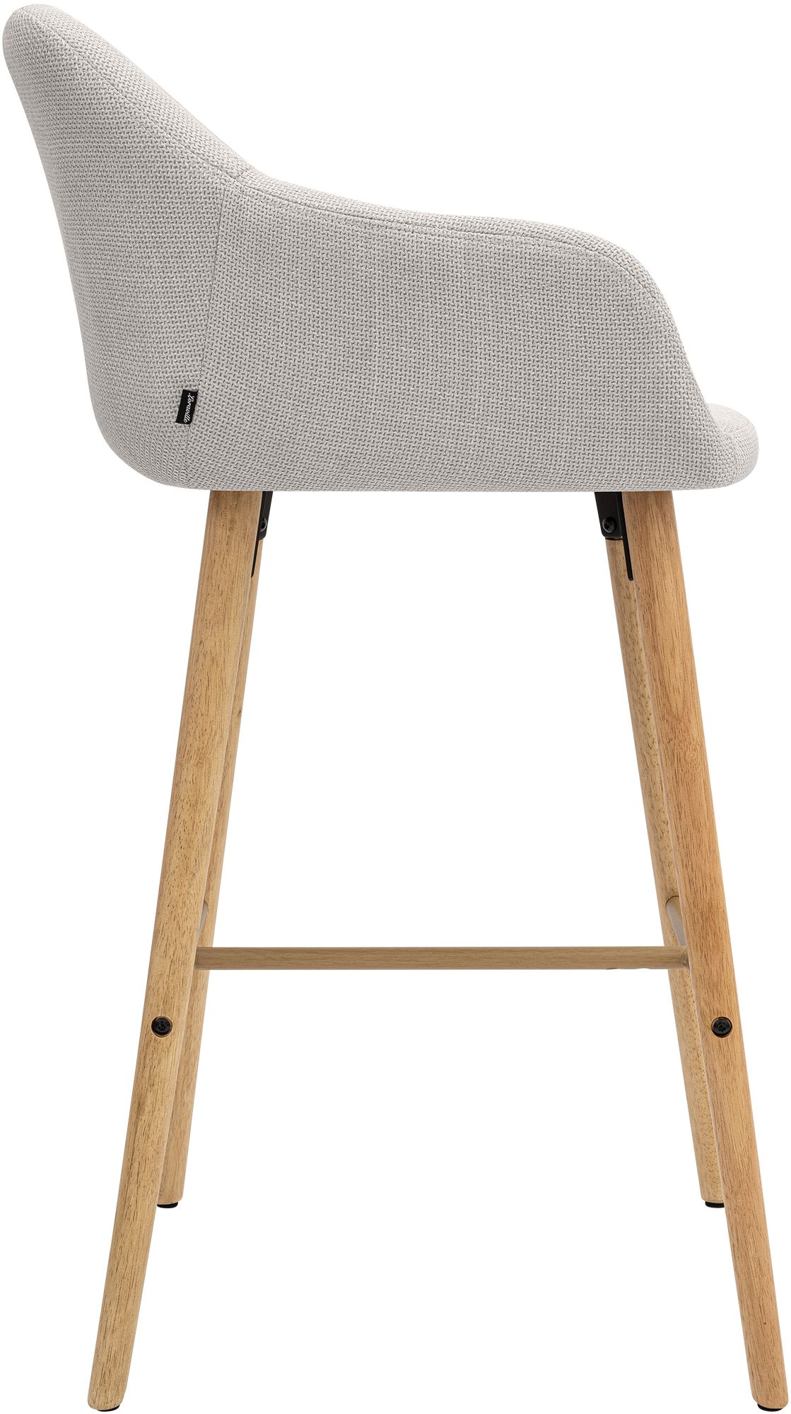 Barkruk Ando stof: modern design, comfortabel zitvlak, stabiel frame, ideaal voor keuken of bar