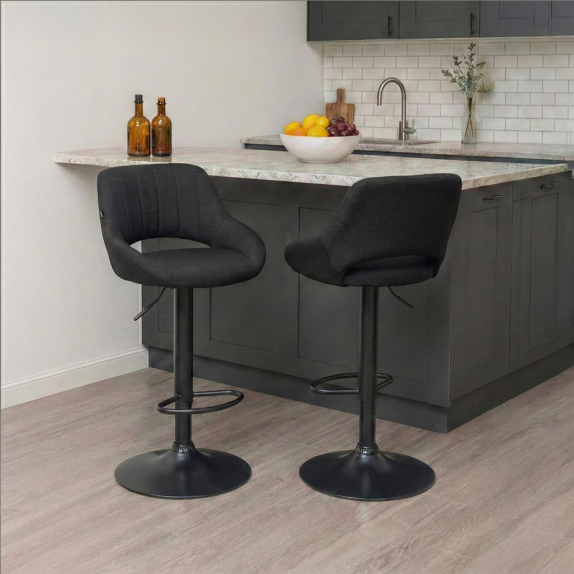 Set van 2 barkrukken Milet, stof