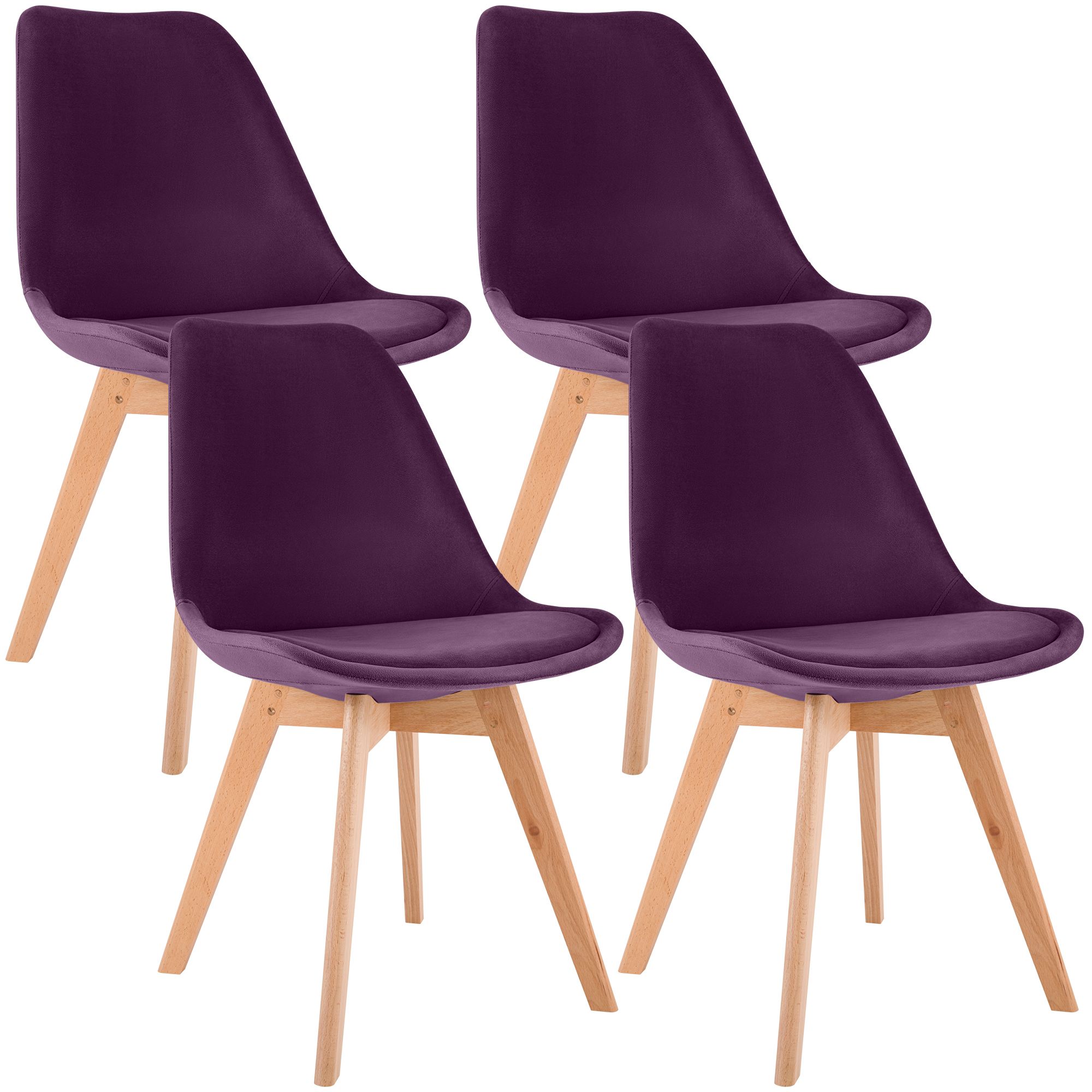 4-delige set Linares eetkamerstoelen
