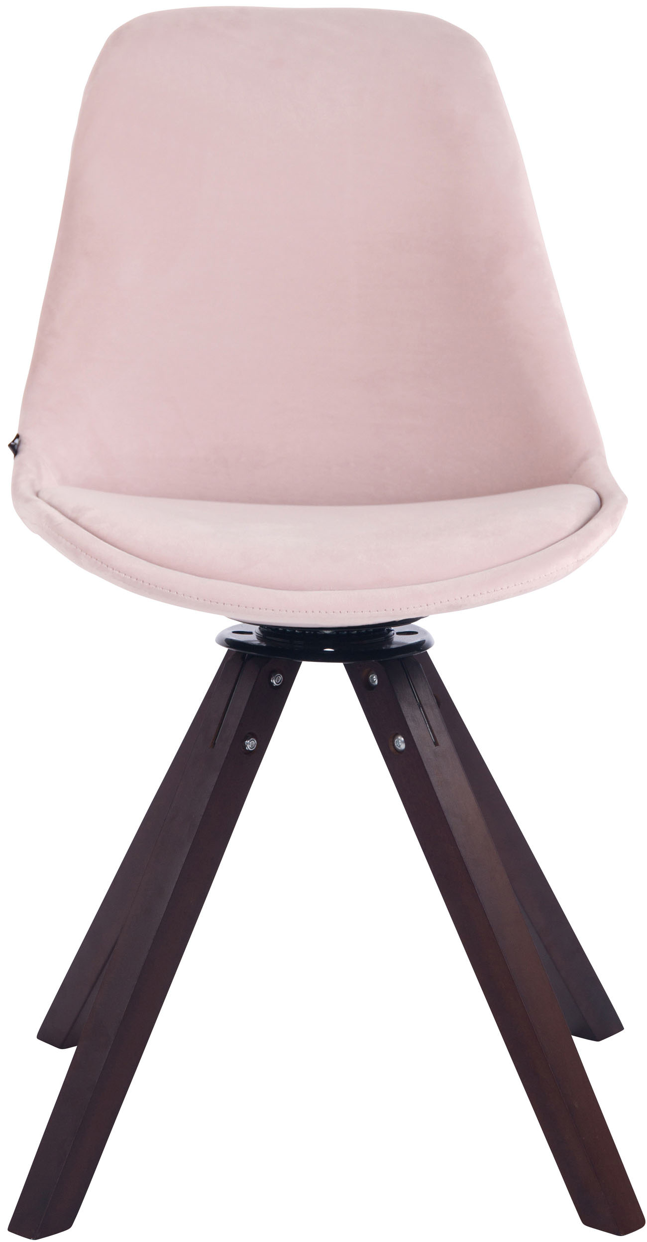 Eetkamerstoel Troyes fluweel vierkant frame