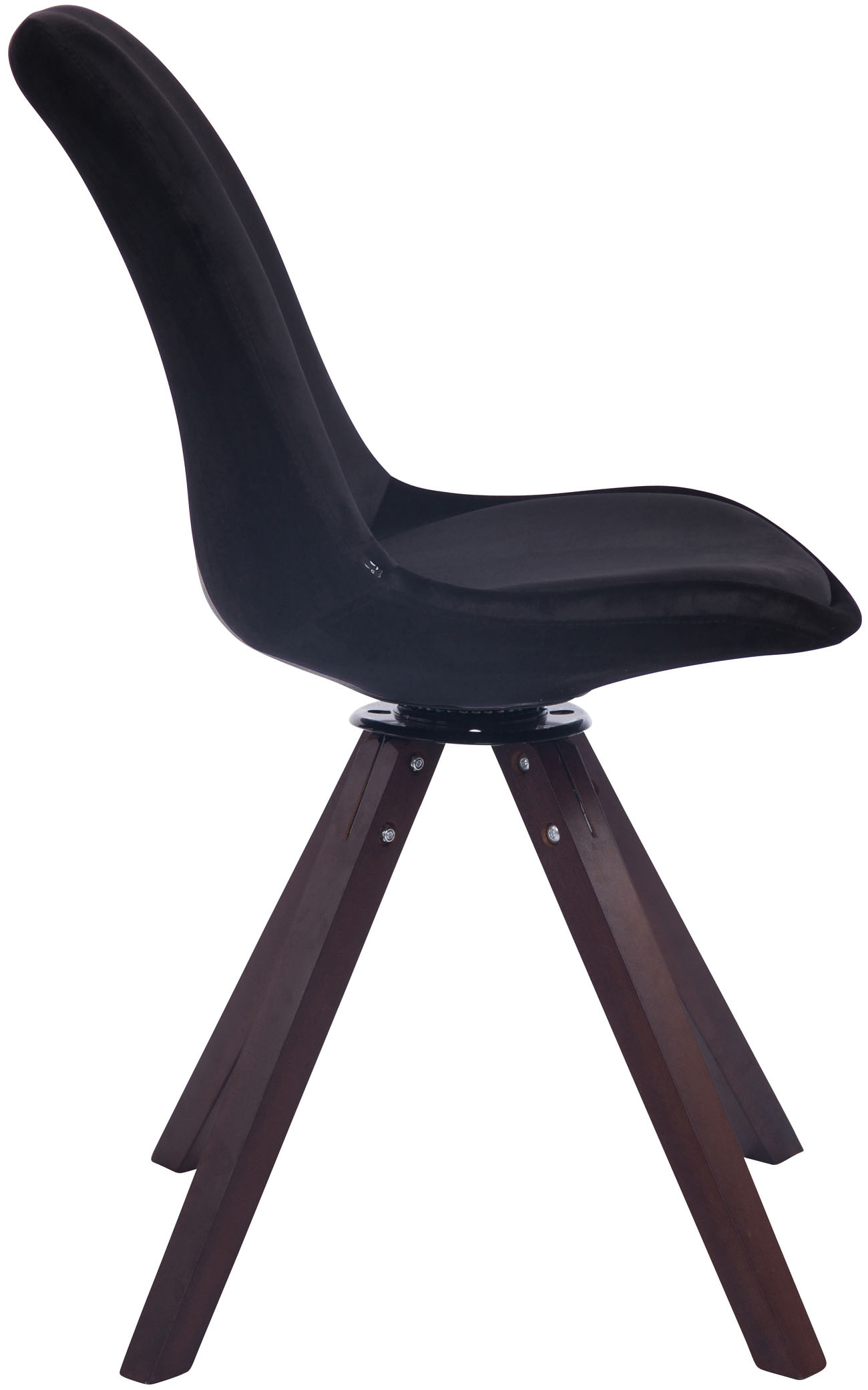Eetkamerstoel Troyes fluweel vierkant frame