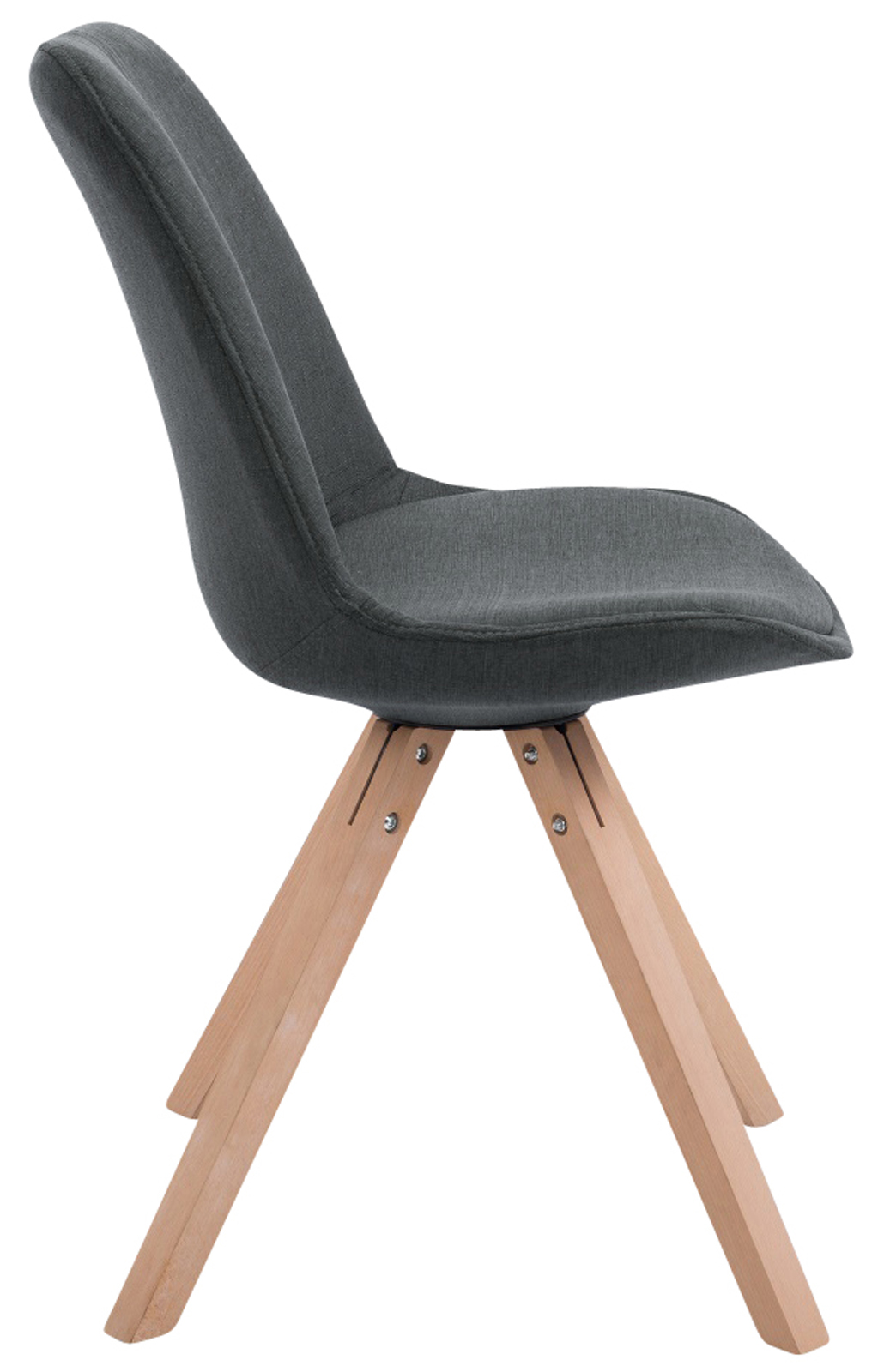 Set van 4 eetkamerstoelen Toulouse stof vierkant