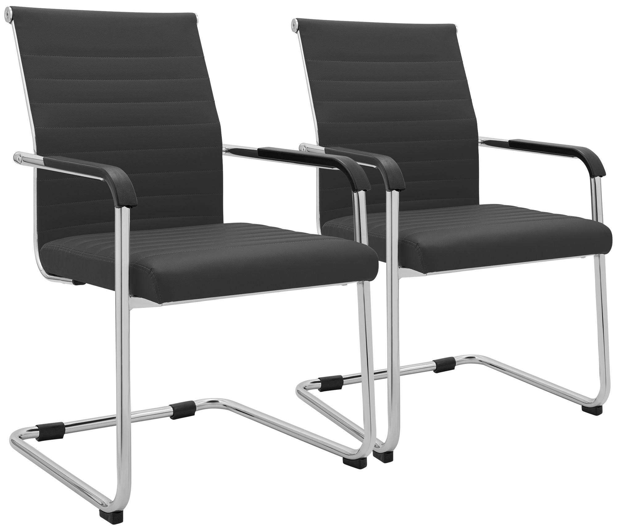 Set van 2 eetkamerstoelen Hakon lederlook