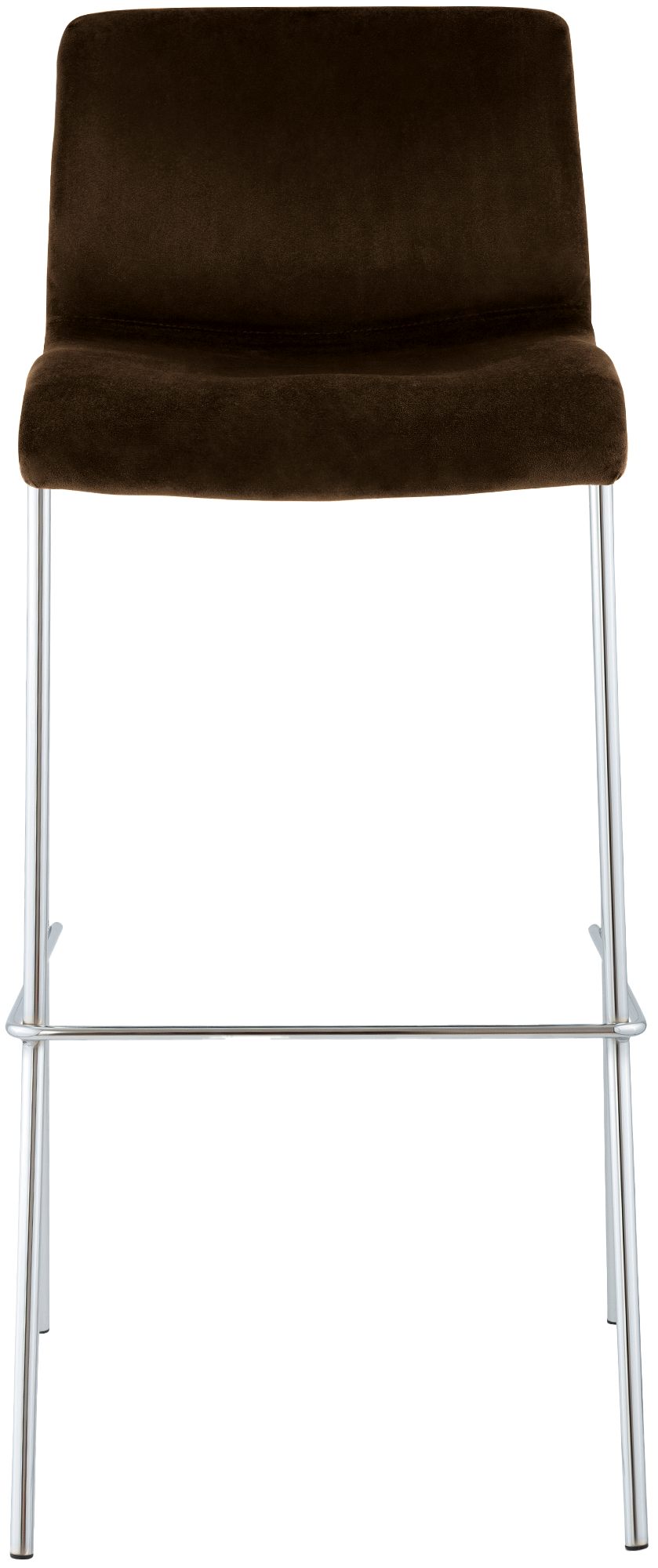 Barkruk Hover Fluweel Vierpoots frame Chroom
