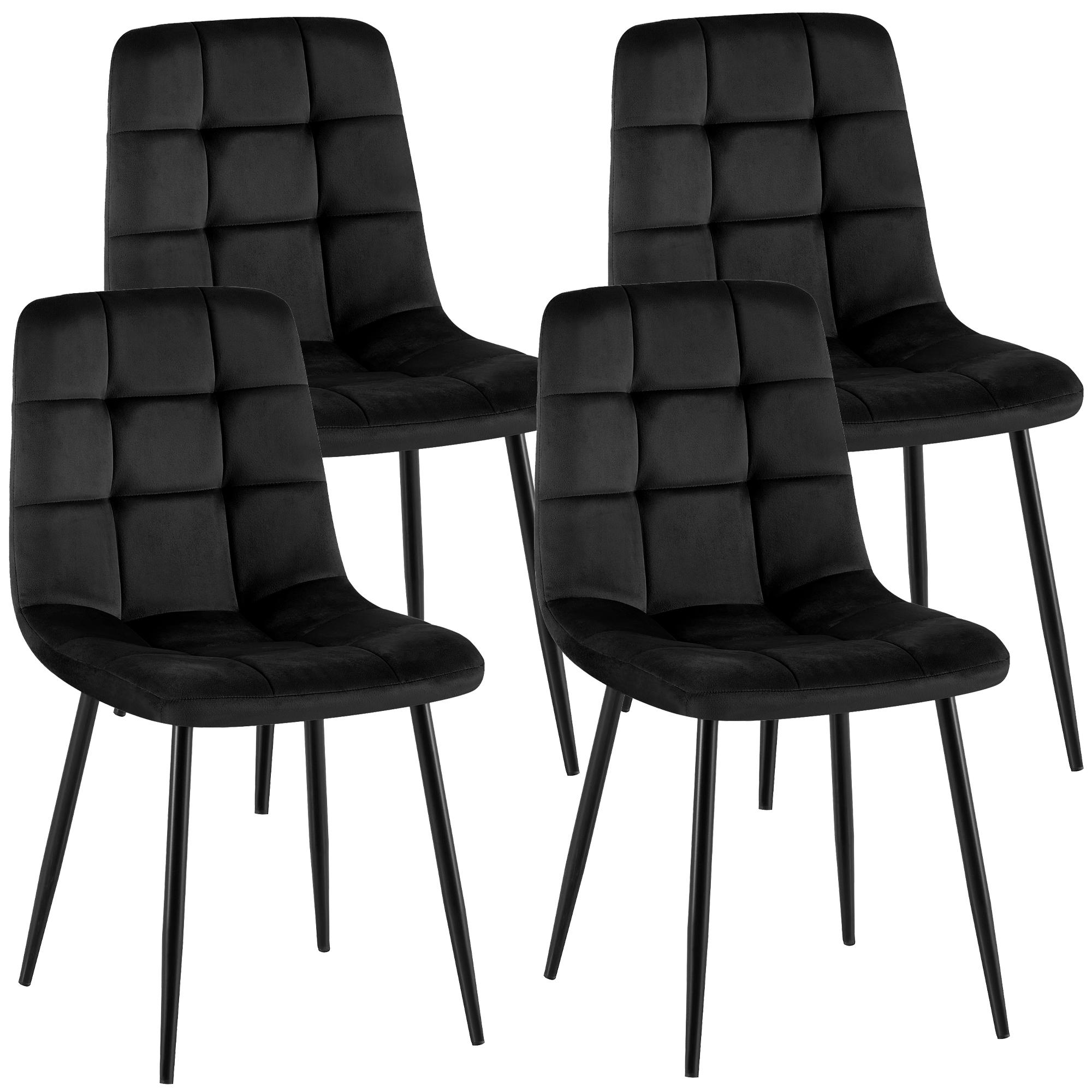 Set van 4 eetkamerstoelen Antibes Velvet
