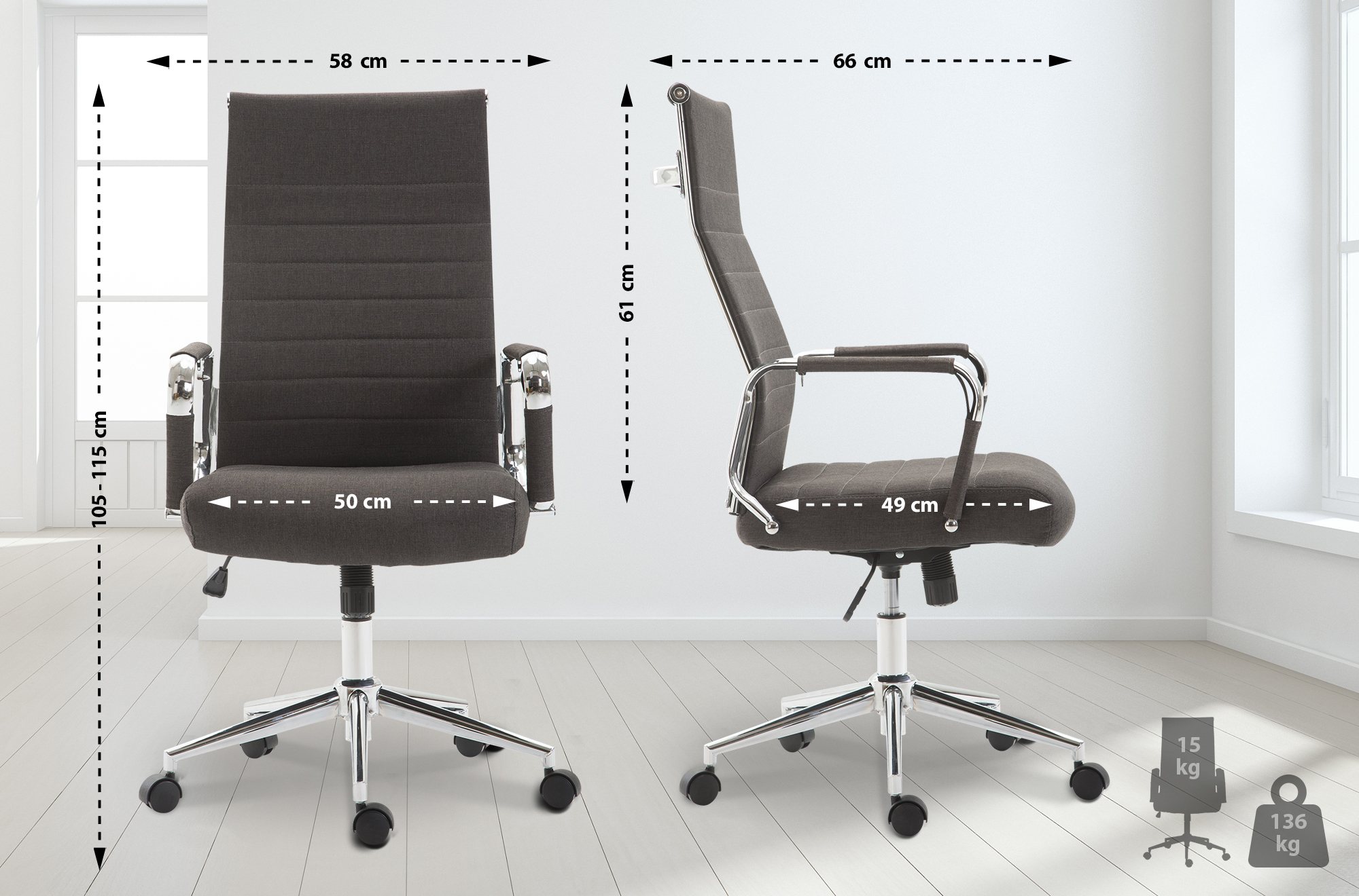 Bureaustoel Columbus Stof