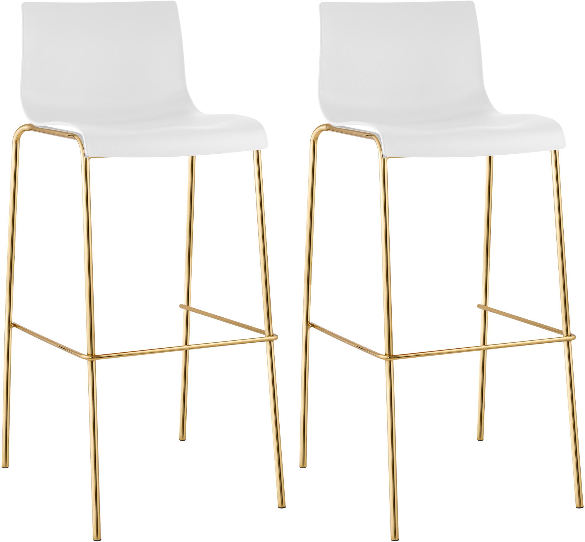 Set van 2 barkrukken Hover Kunststof Vierpoot Goud