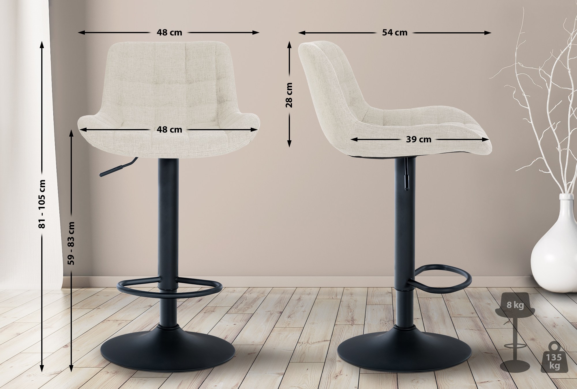 Set van 2 barkrukken Tover