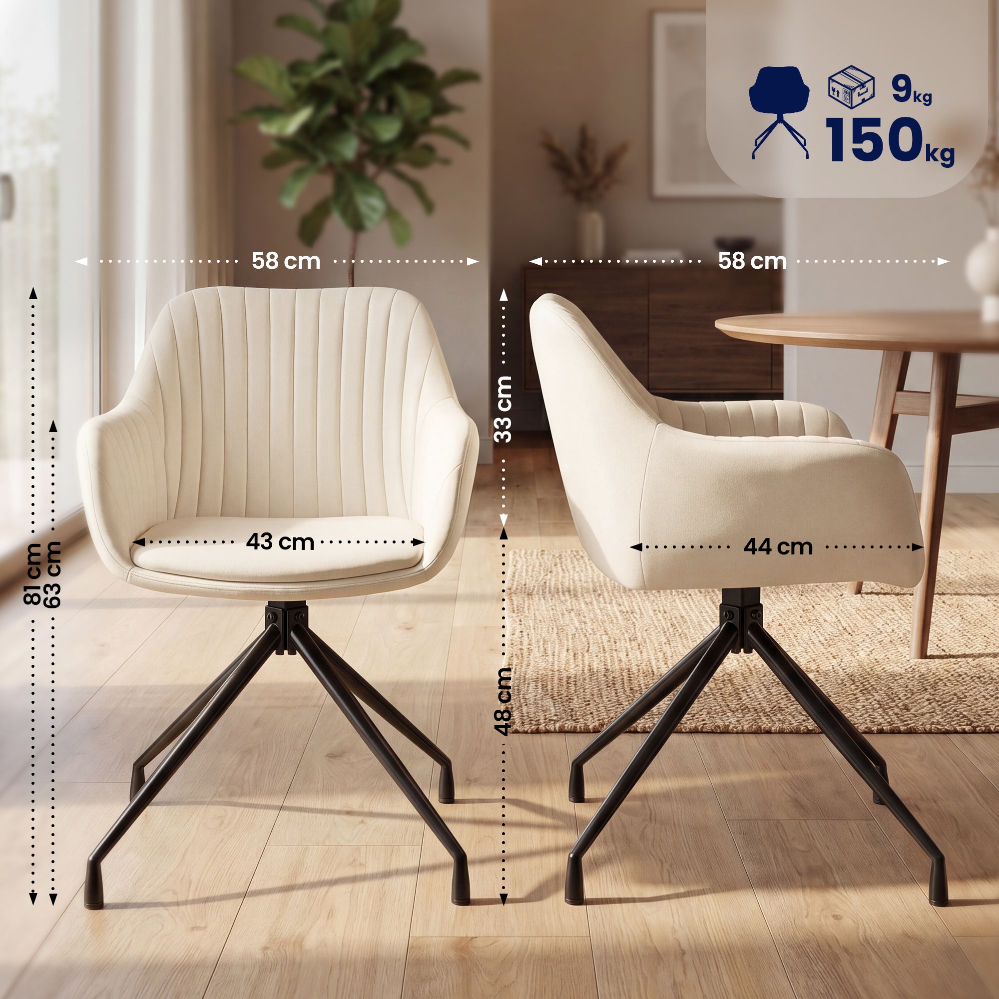 Set van 2 Eetkamerstoelen Welby