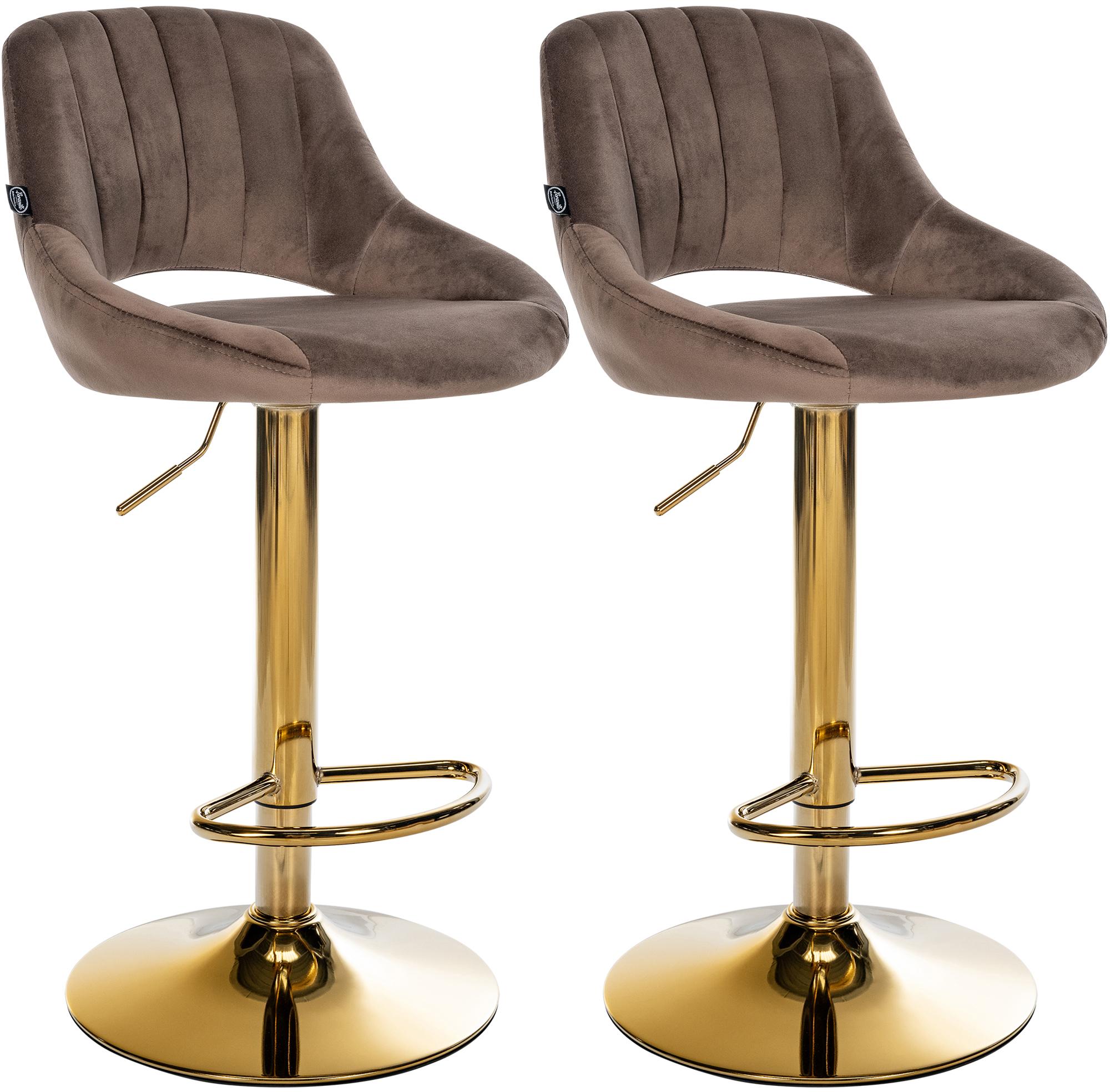 Set van 2 Barkrukken Milet Fluweel