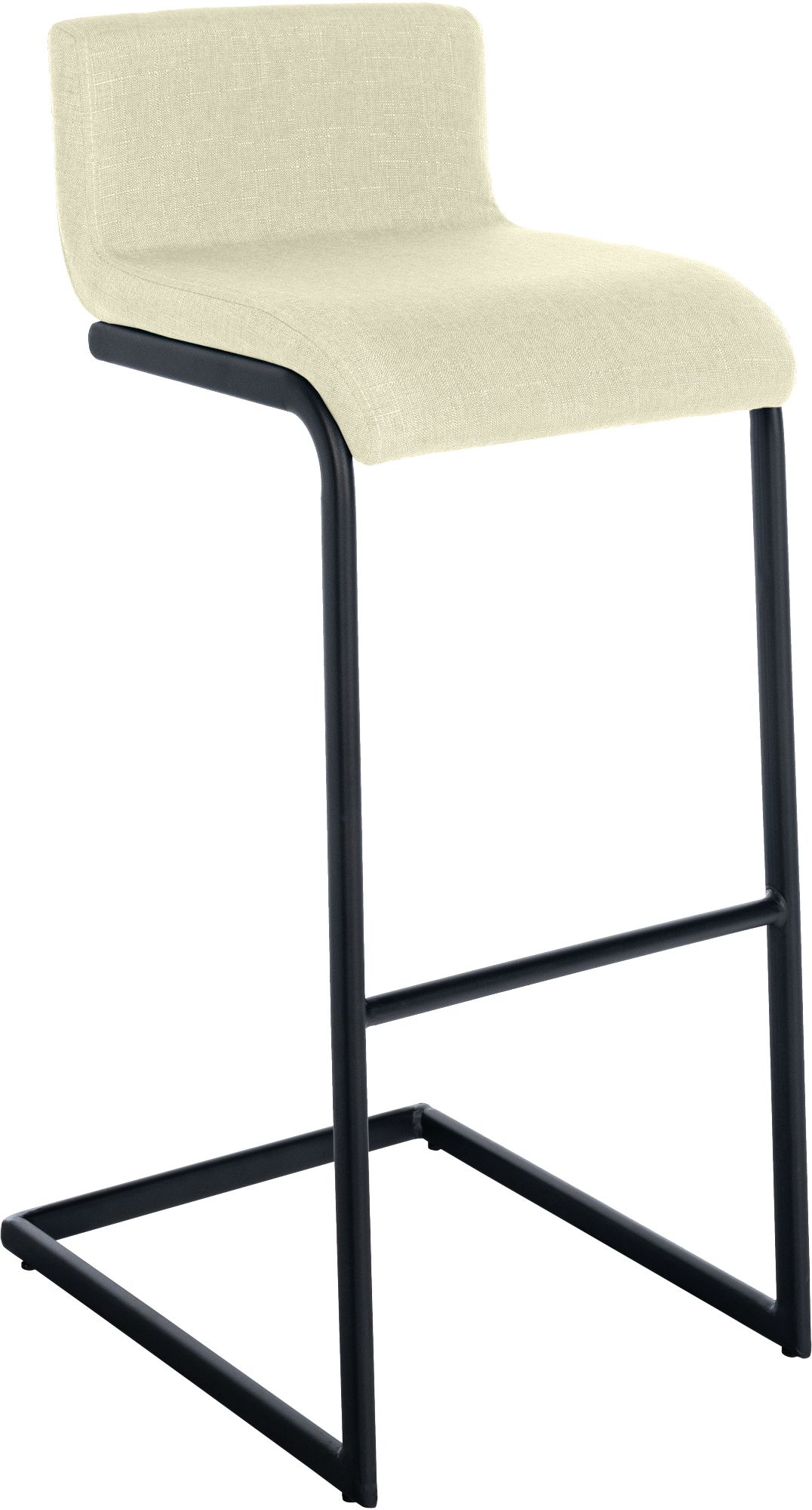 2-delige set barstoelen Newport zwart metalen frame