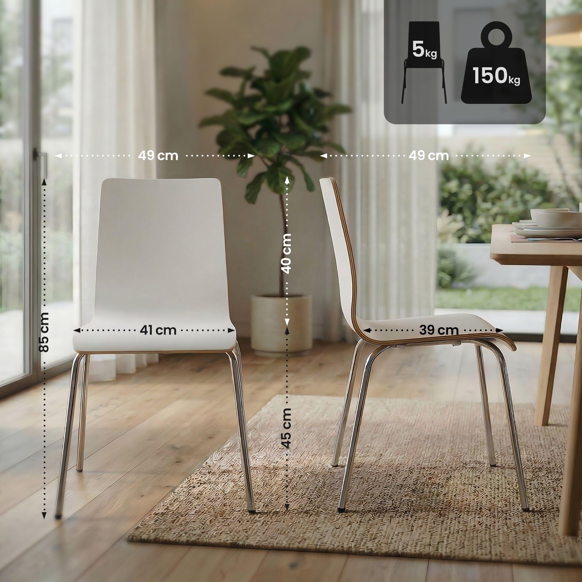 Set van 4 Vergaderstoelen Gahanna