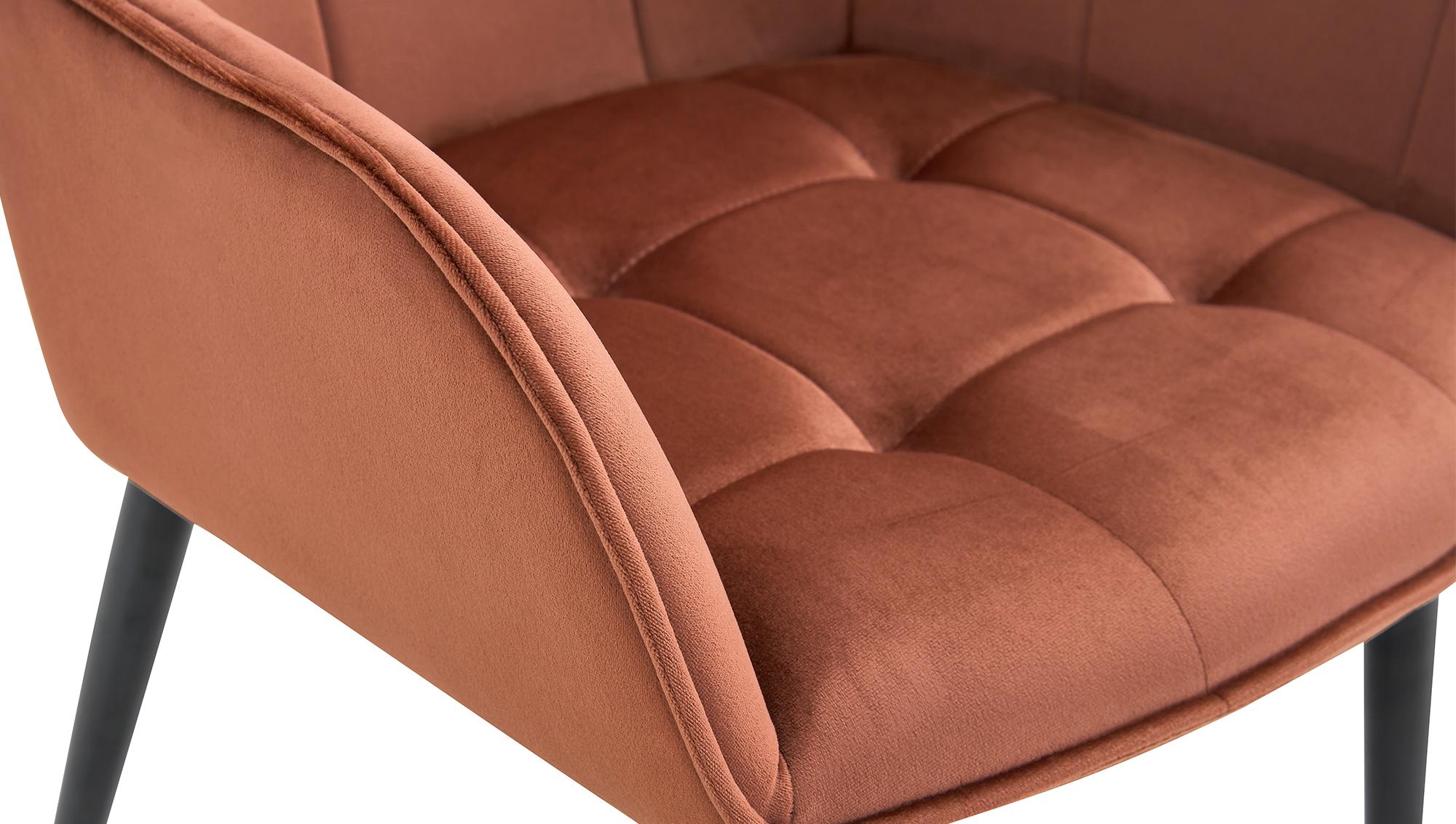 Set van 2 eetkamerstoelen Ferndale fluweel