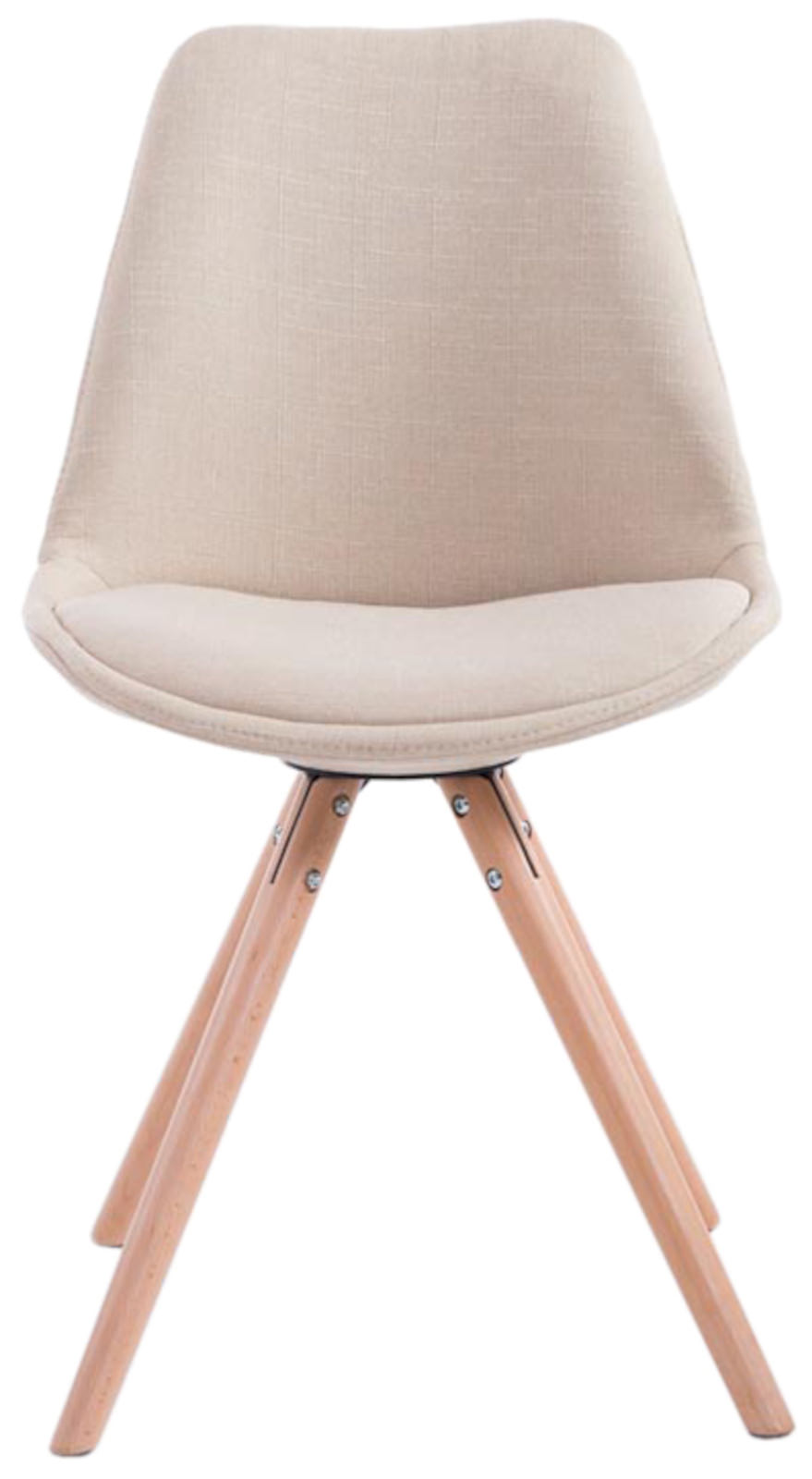 Set van 4 eetkamerstoelen Toulouse stof rond