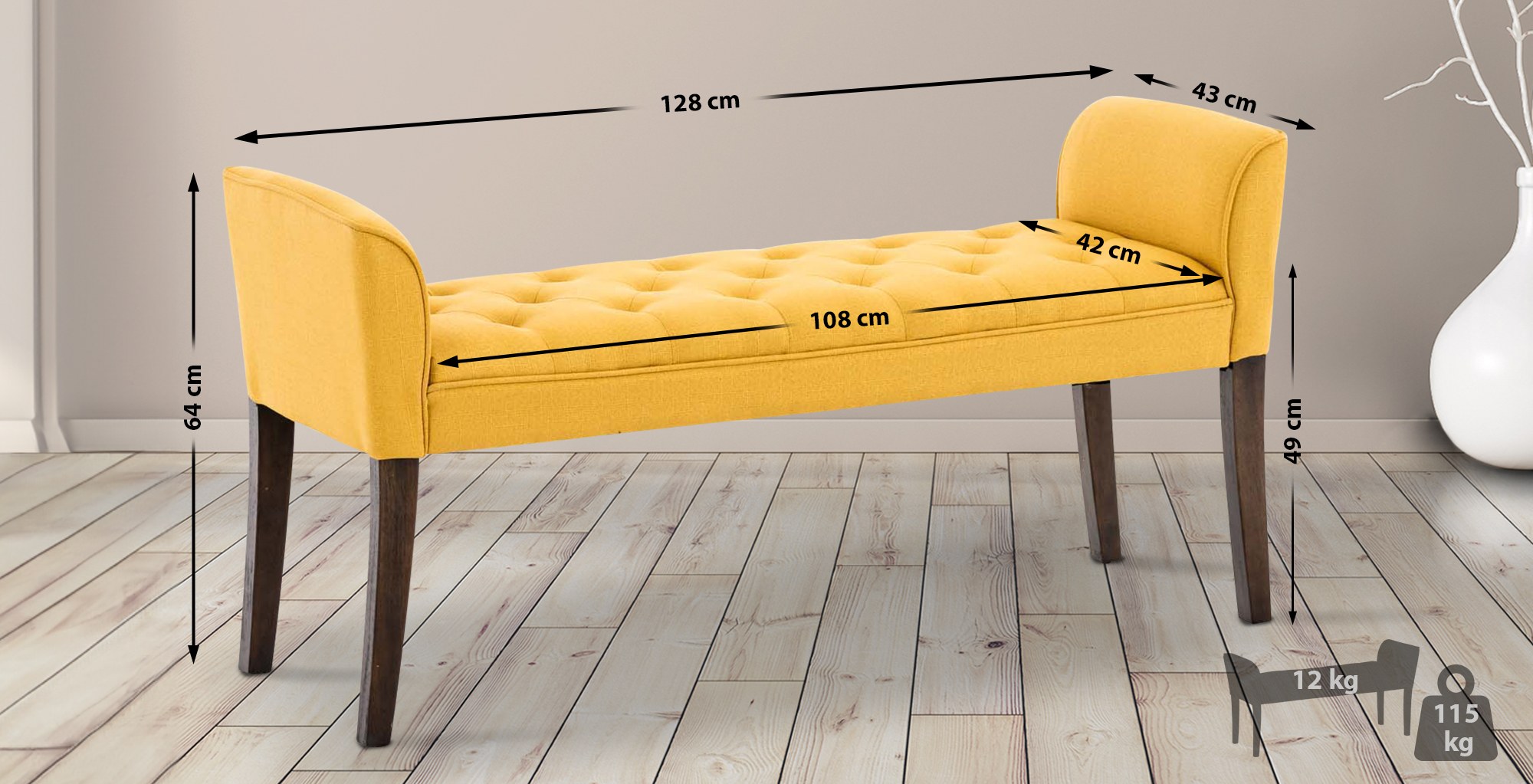 Chaise longue Cleopatra, stof
