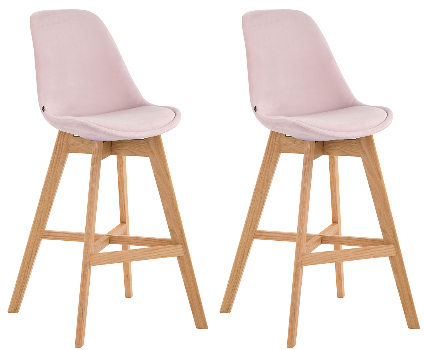 Set van 2 barkrukken Cannes fluweel
