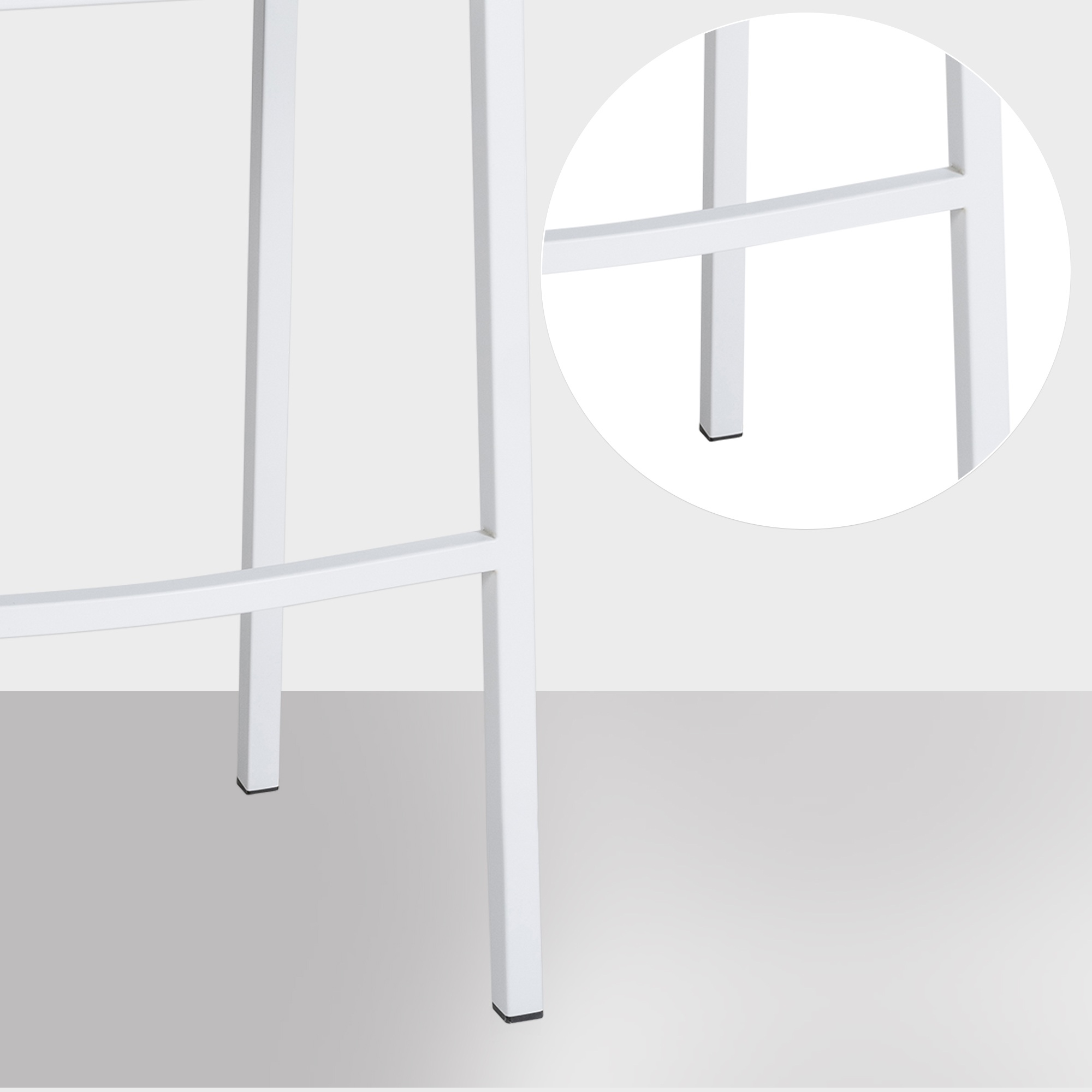 Barkruk Damaso Vilt met Vierpootsframe