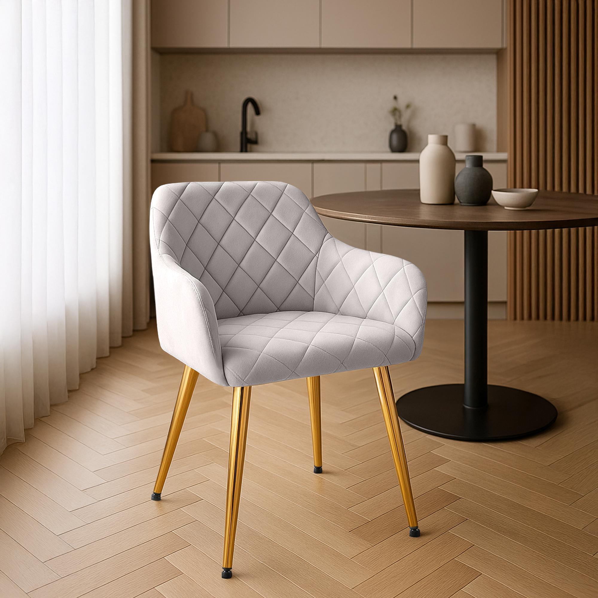 Set van 2 eetkamerstoelen Monett fluweel