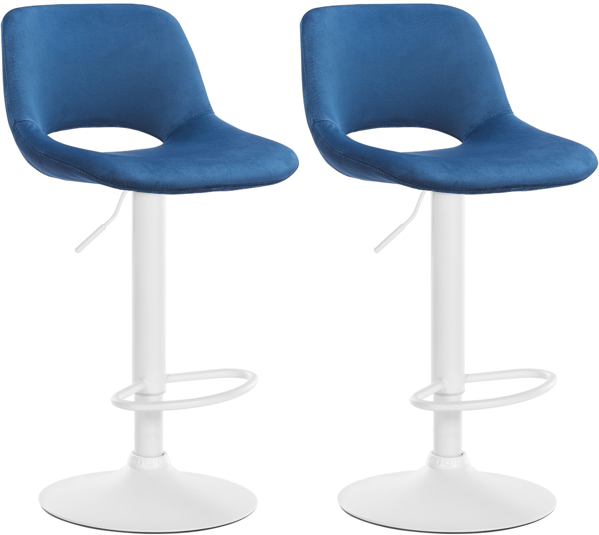 Set van 2 barkrukken Camden fluweel