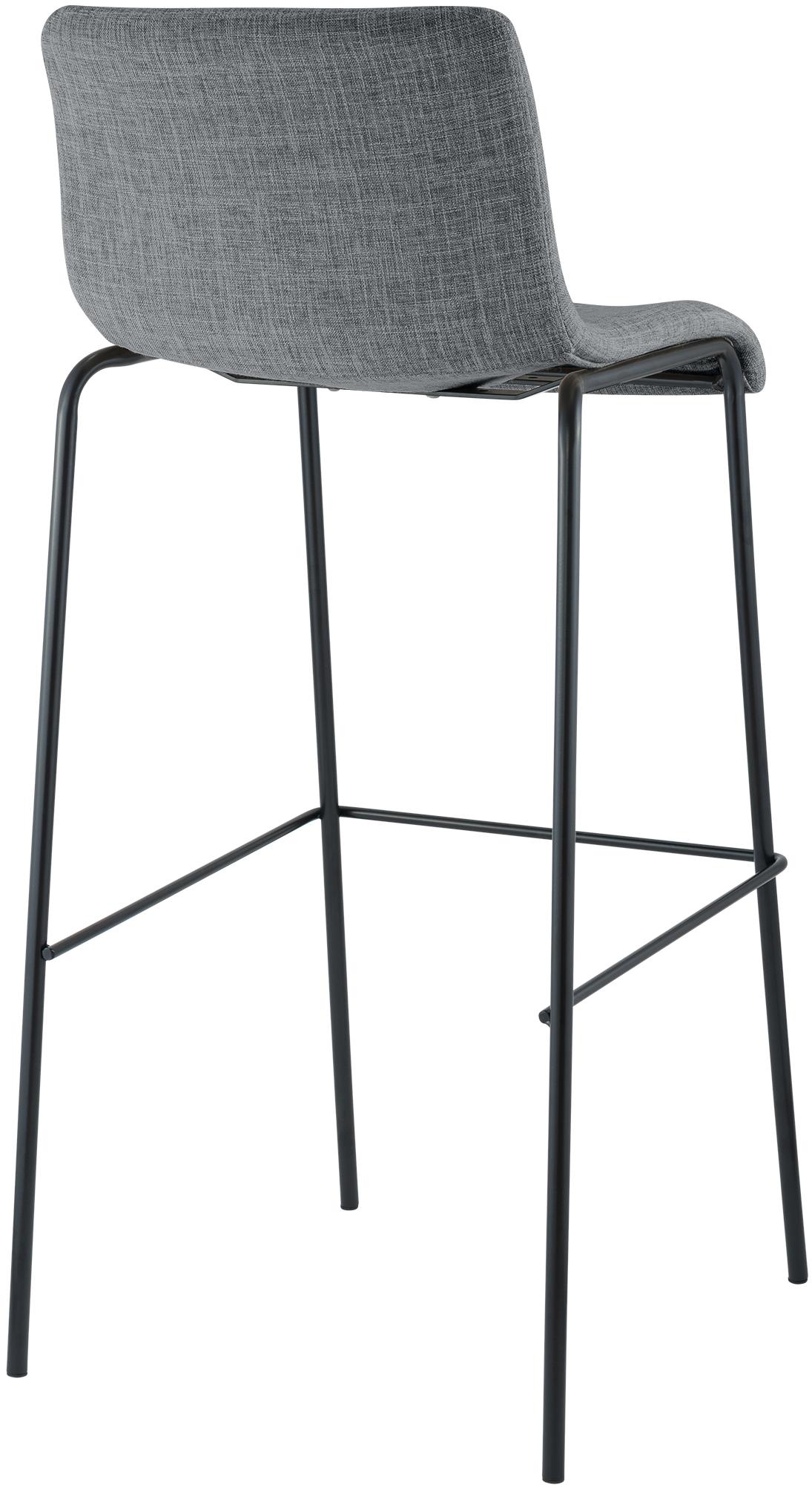 Set van 2 barstoelen Hover, stof, 4-poots onderstel