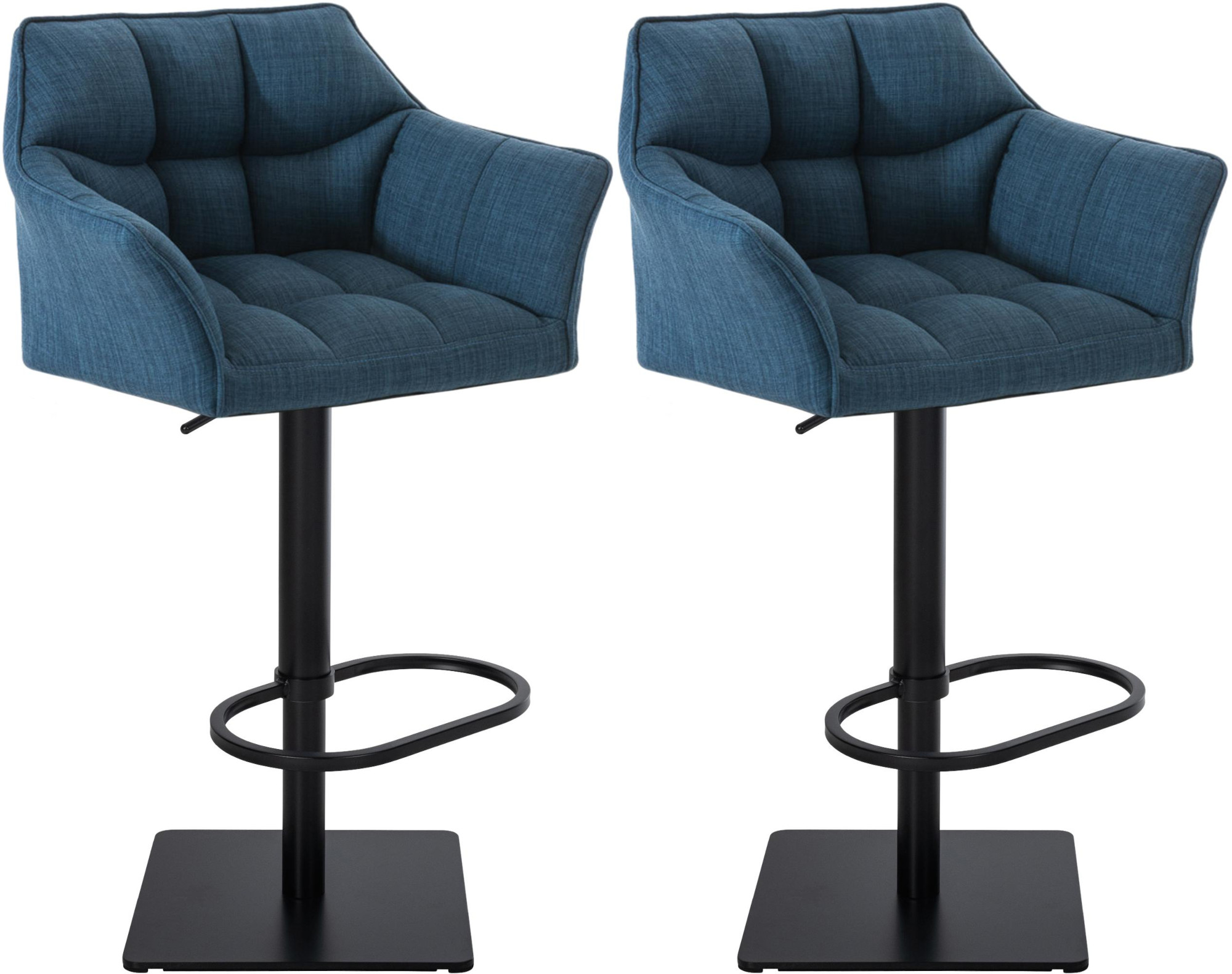 Set van 2 barkrukken Damaso stoffen bekleding