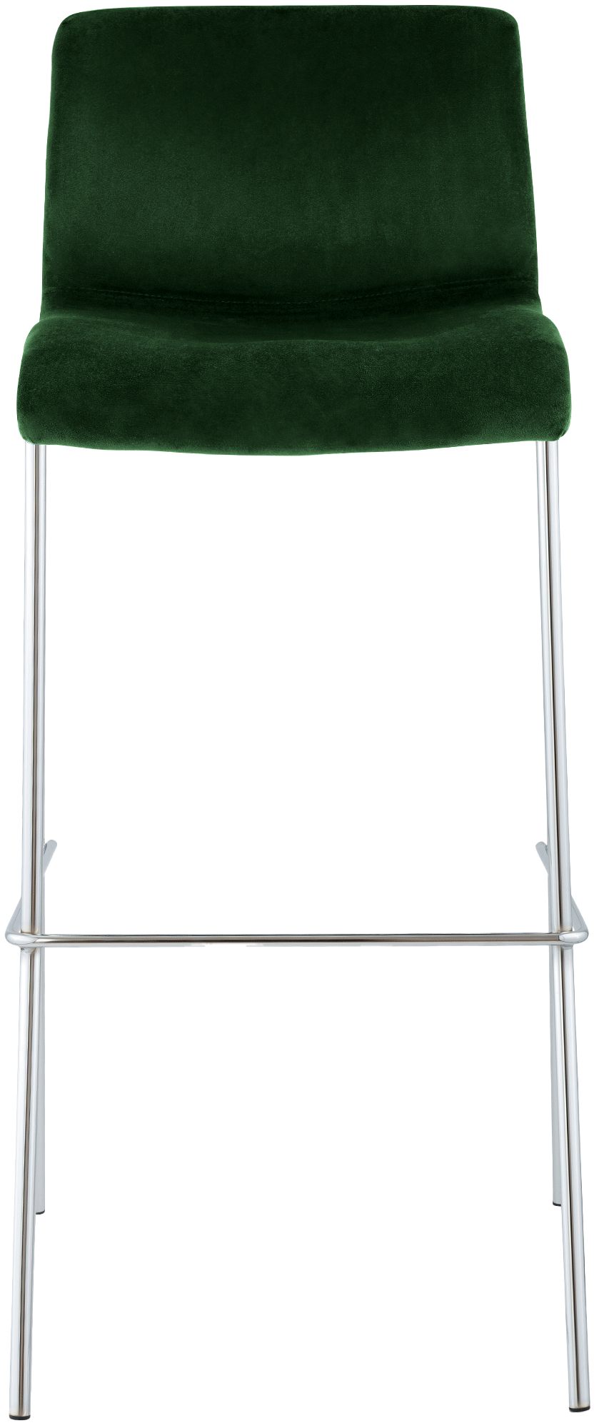 Barkruk Hover Fluweel Vierpoots frame Chroom
