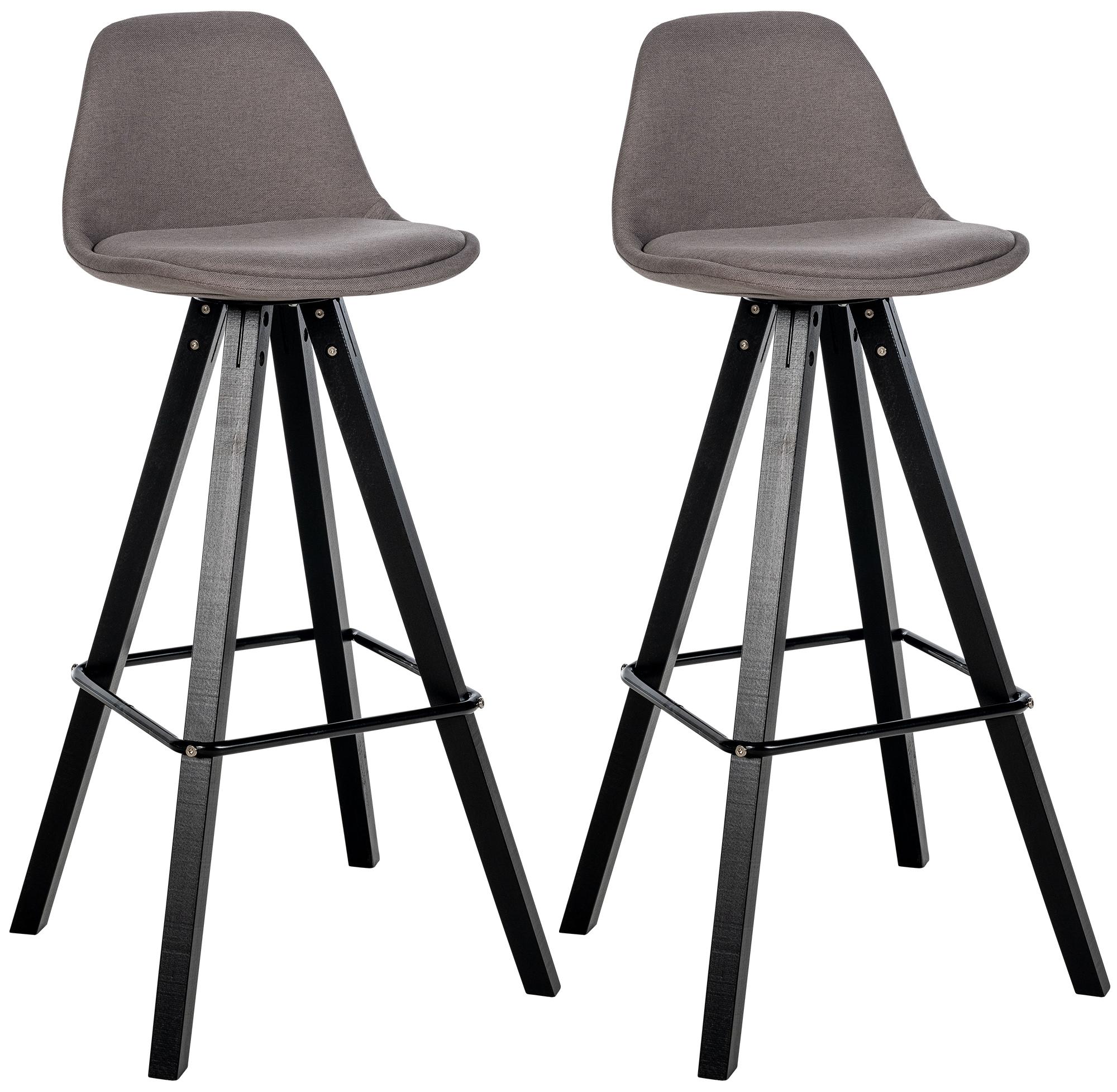 2er Set barkrukken Corbin stof Square
