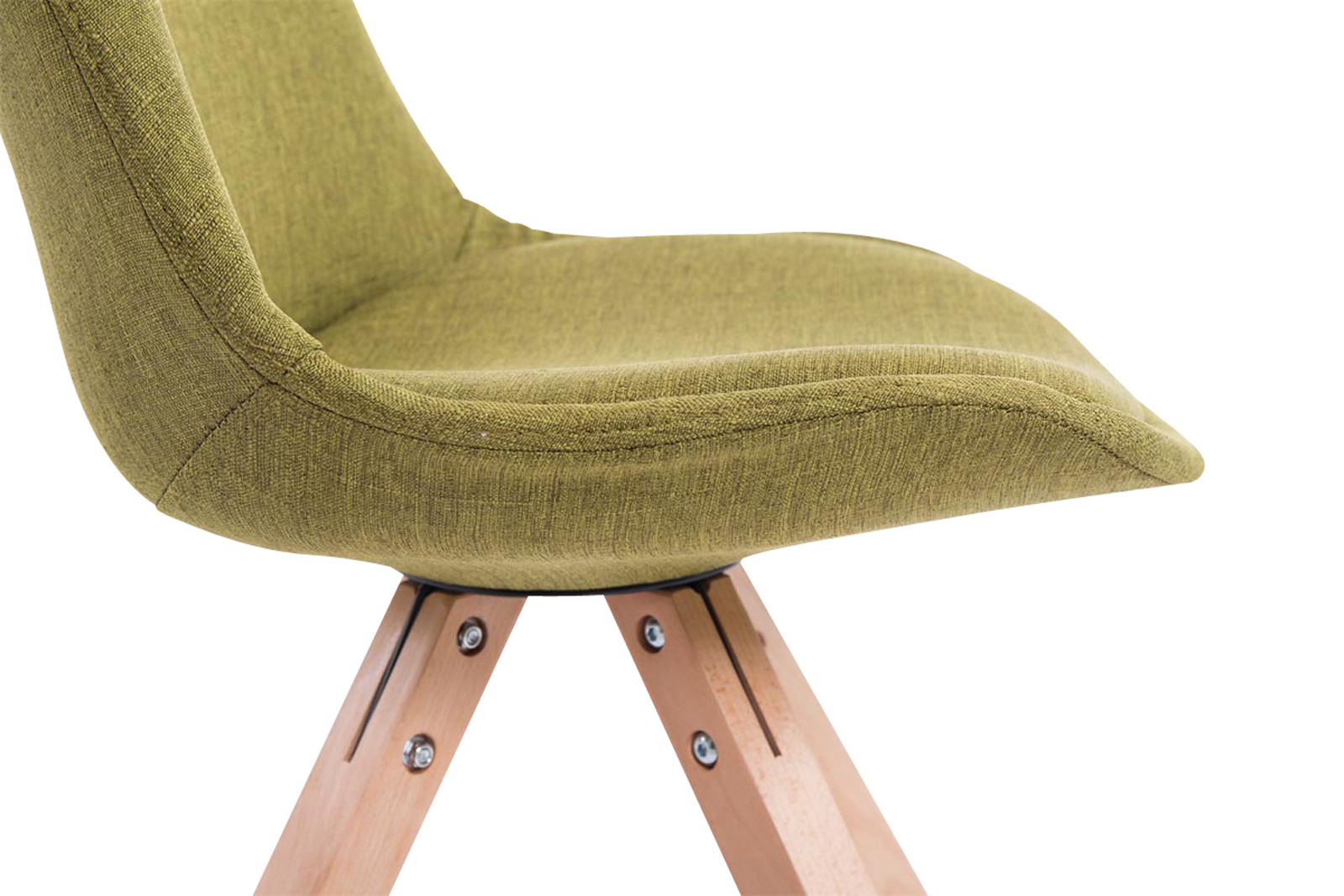 Set van 4 eetkamerstoelen Toulouse stof vierkant