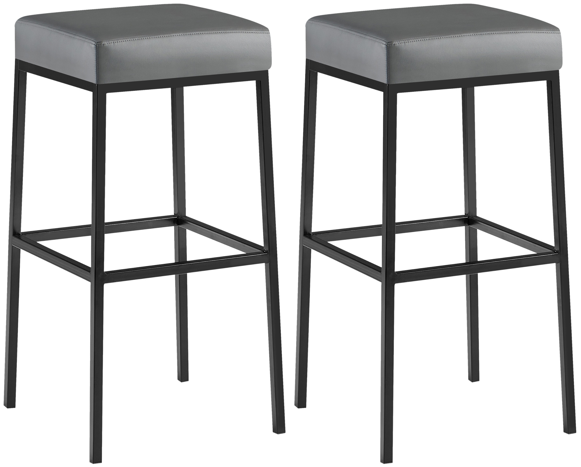 2-delige set barkrukken Montreal met kunstleren bekleding