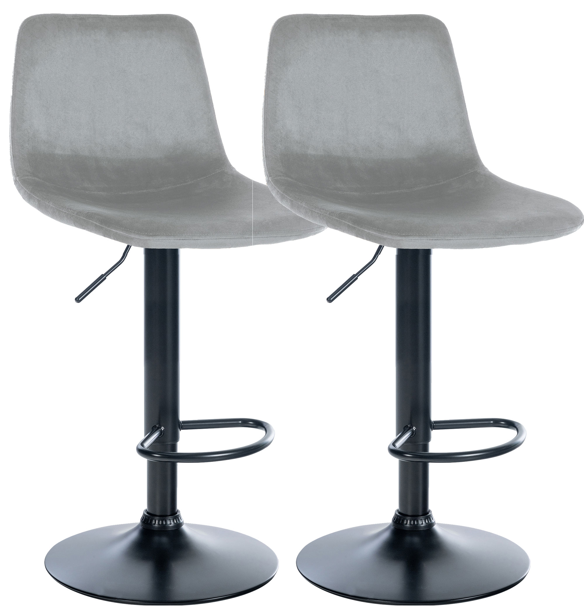 Set van 2 barkrukken Divo Fluweel