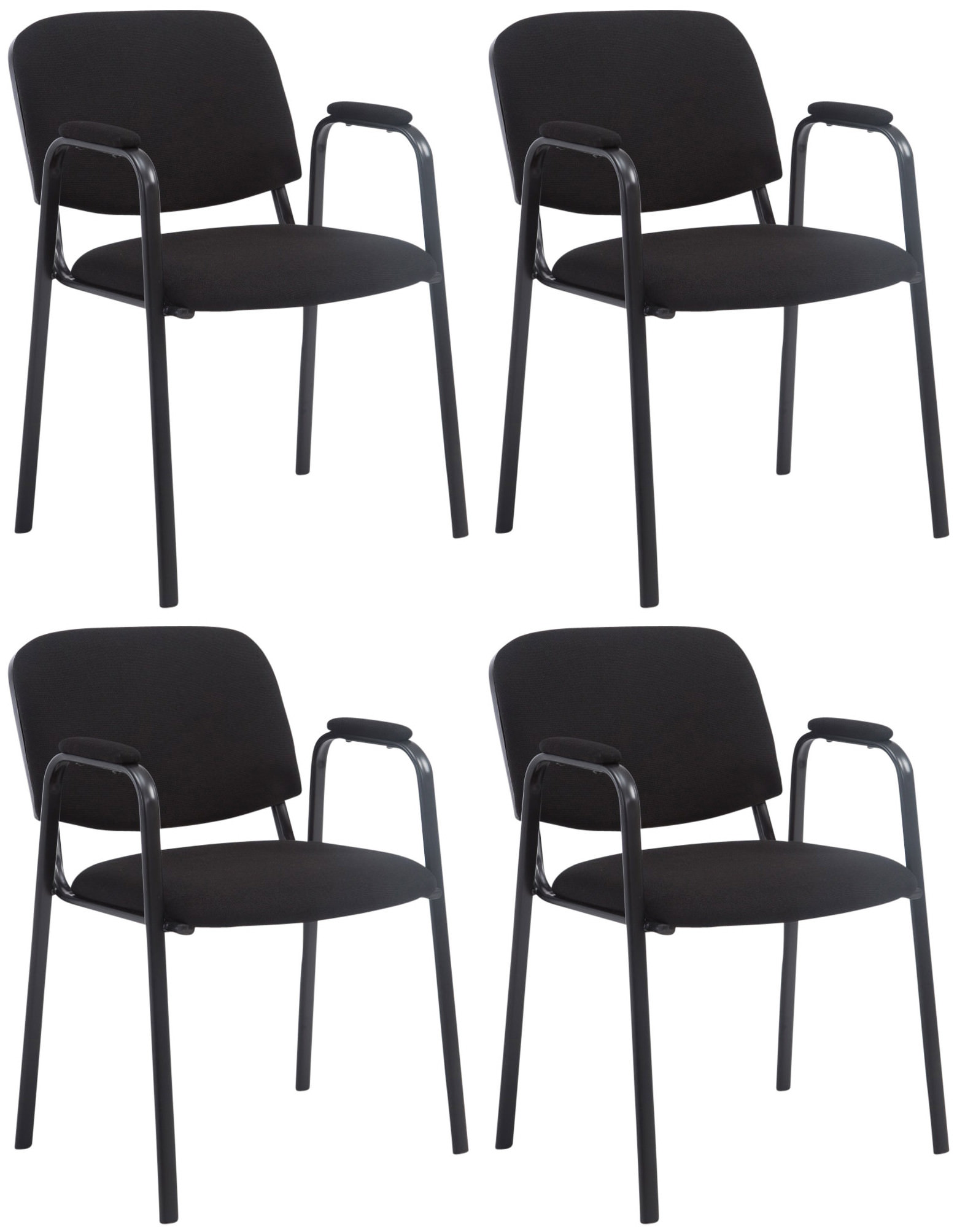 Set van 4 stapelstoelen Ken Pro stof