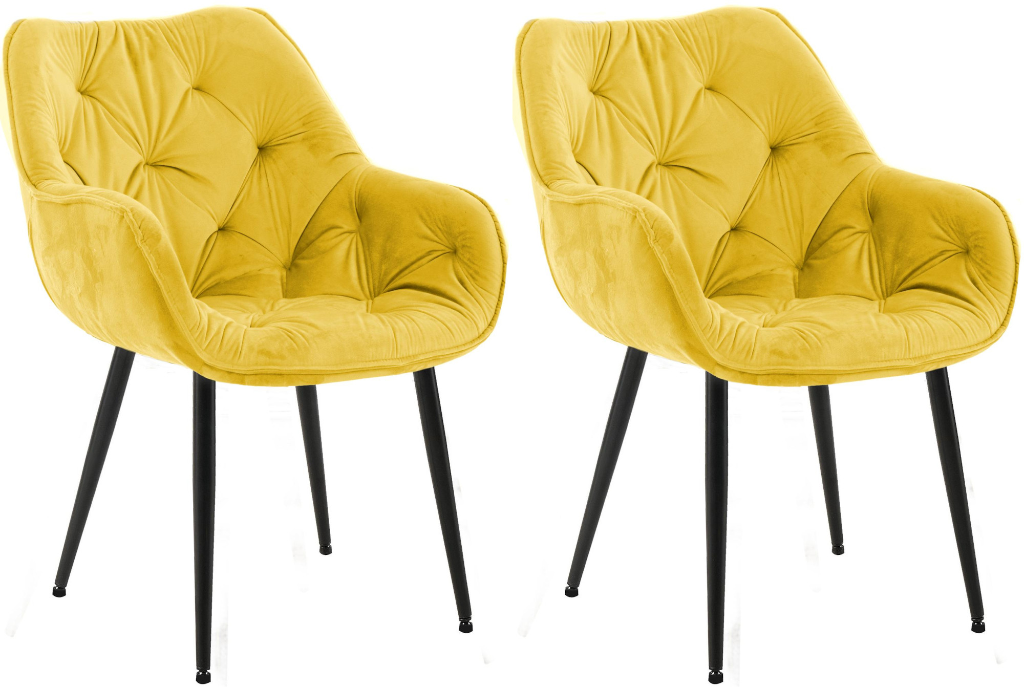 Set van 2 eetkamerstoelen Tanna fluweel