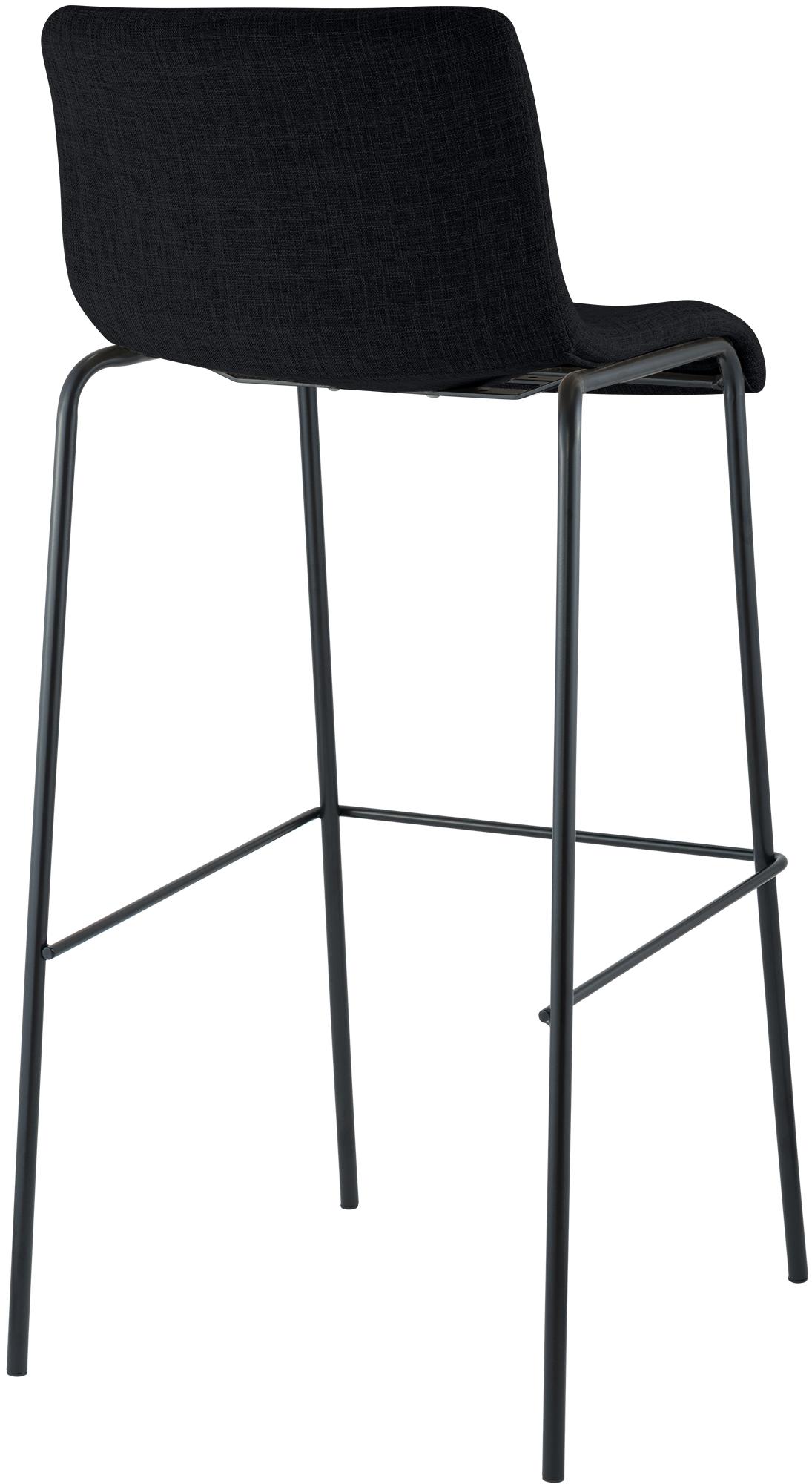 Set van 2 barstoelen Hover, stof, 4-poots onderstel