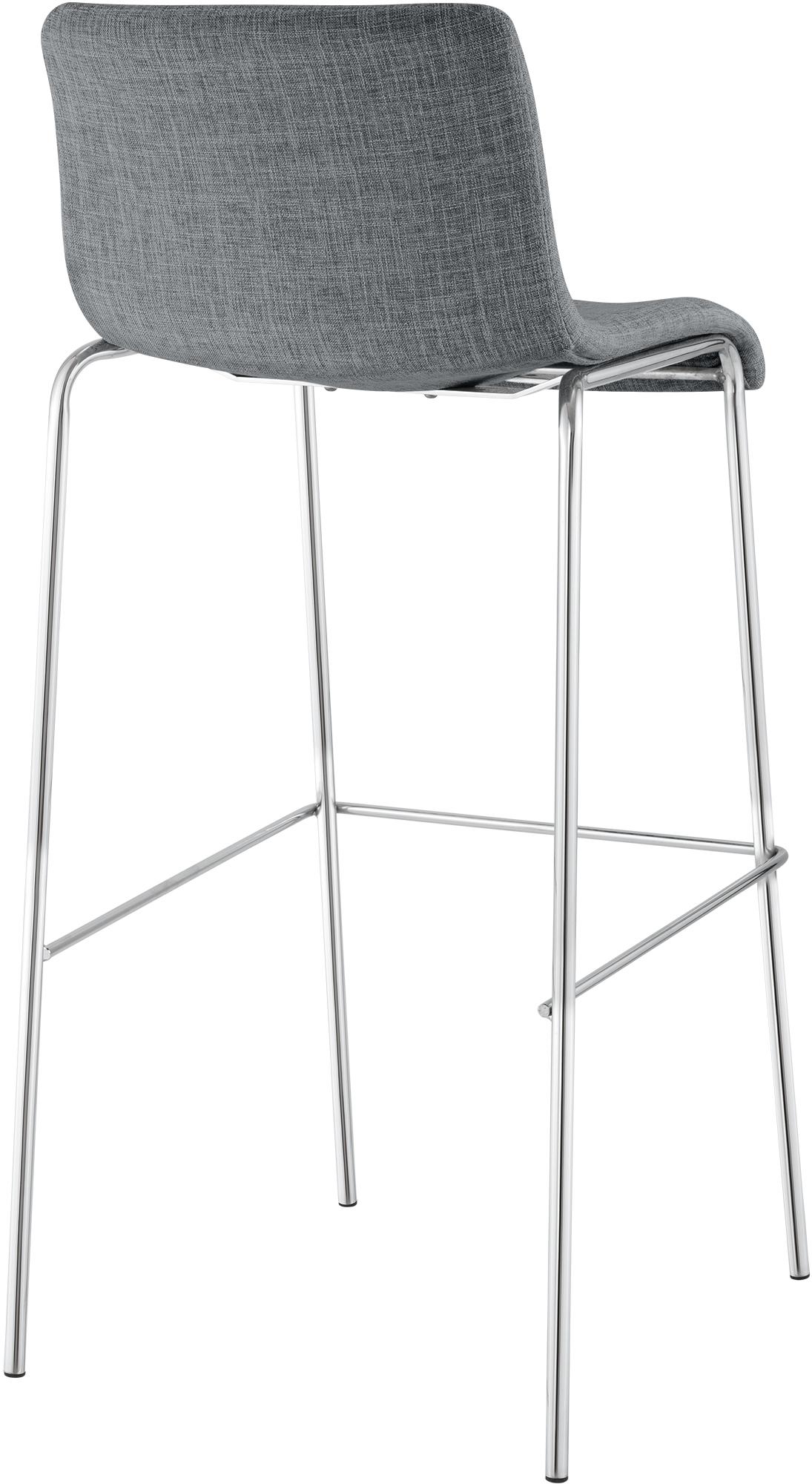 Set van 2 barstoelen Hover, stof, 4-poots onderstel