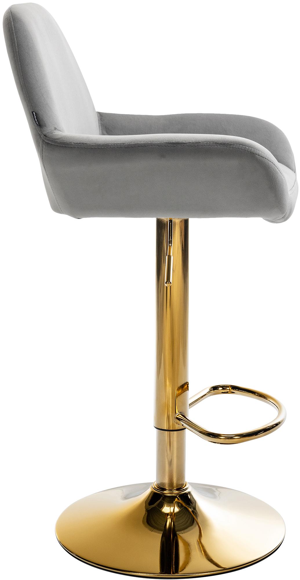 Barkruk Braga goud fluweel