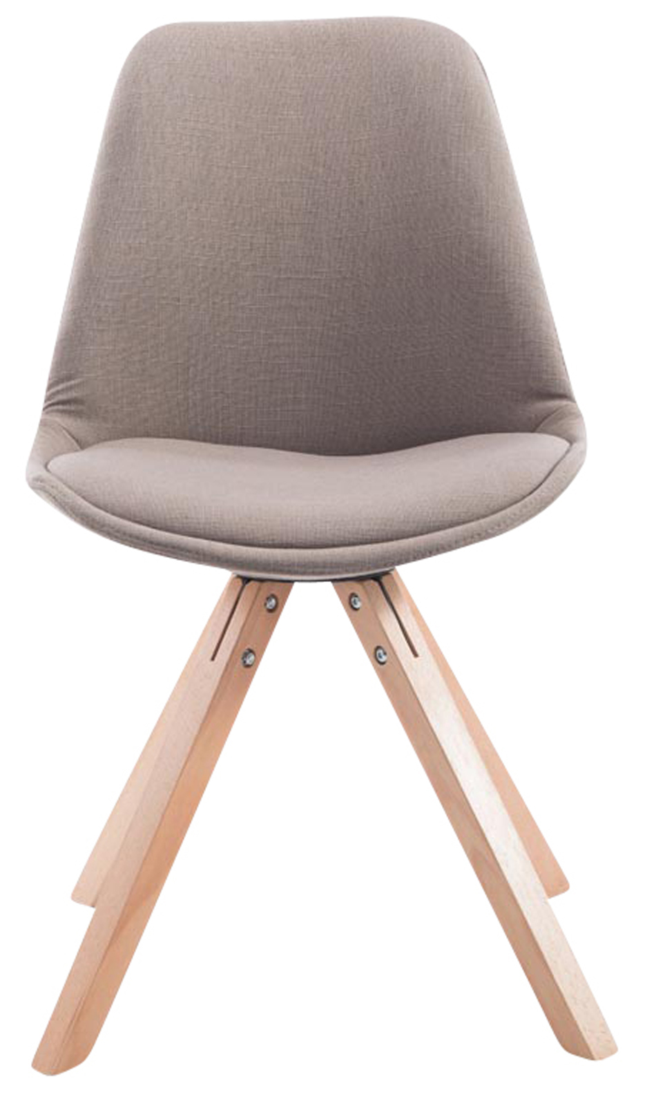 Set van 4 eetkamerstoelen Toulouse stof vierkant