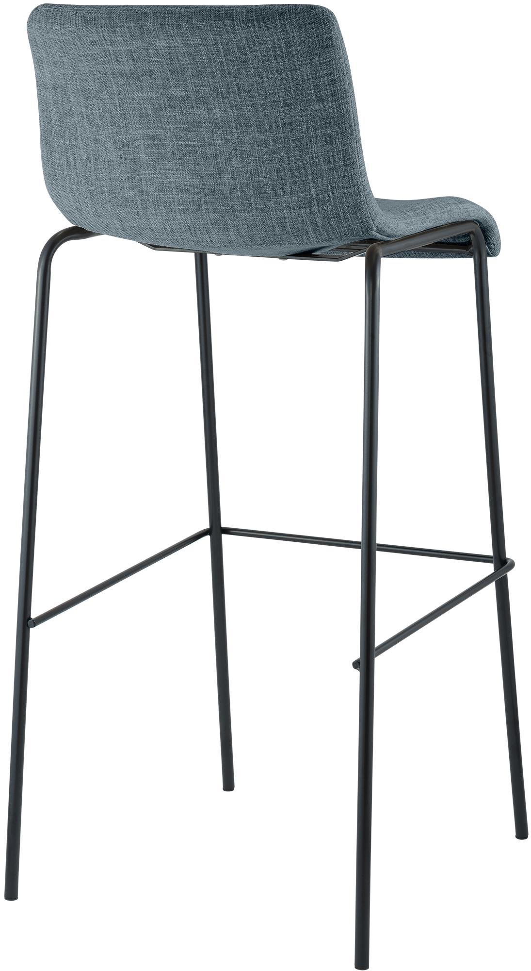 Set van 2 barstoelen Hover, stof, 4-poots onderstel