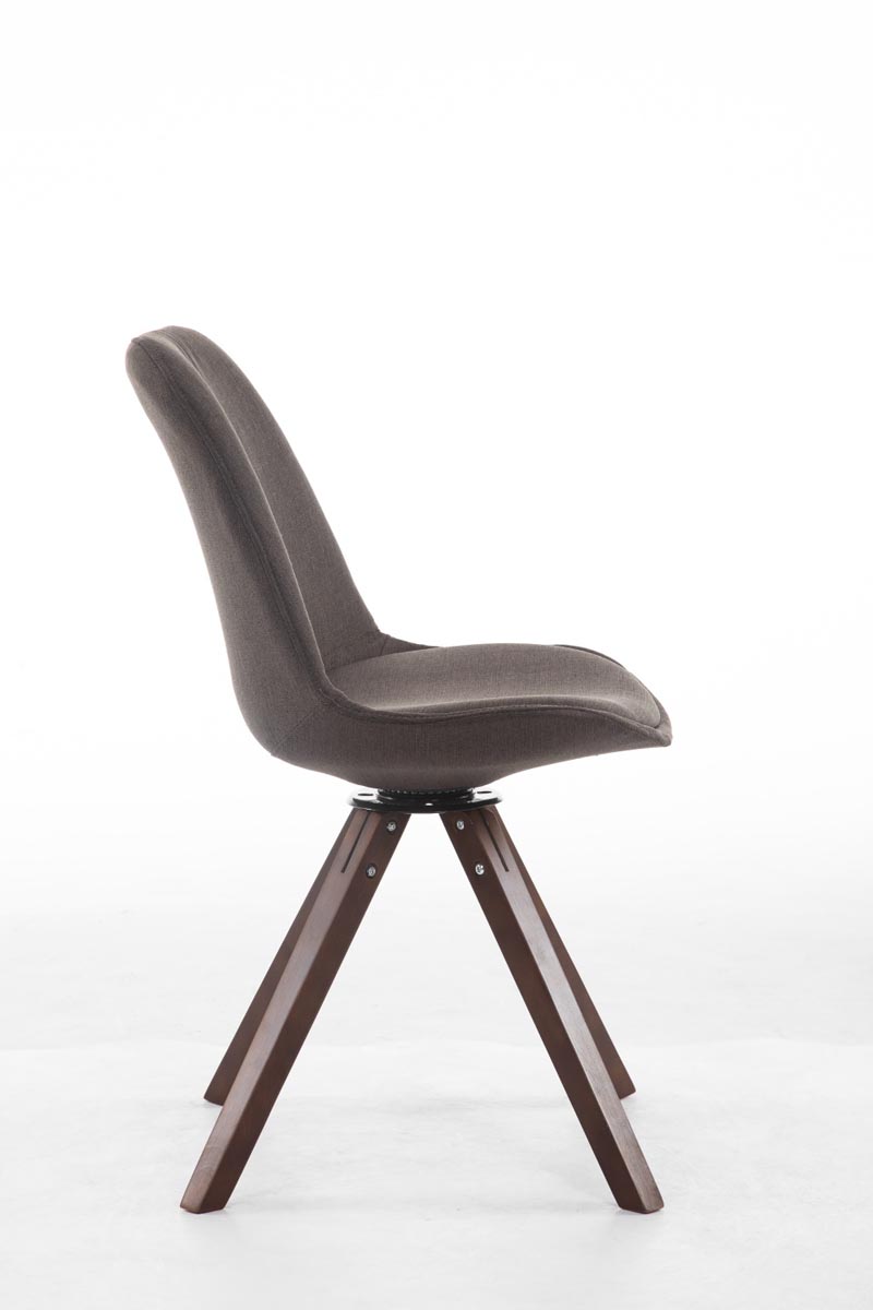 Eetkamerstoel Troyes vierkant frame Stof