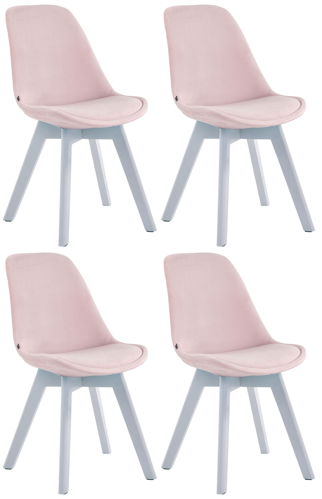 Set van 4 Eetkamerstoelen Borneo Fluweel