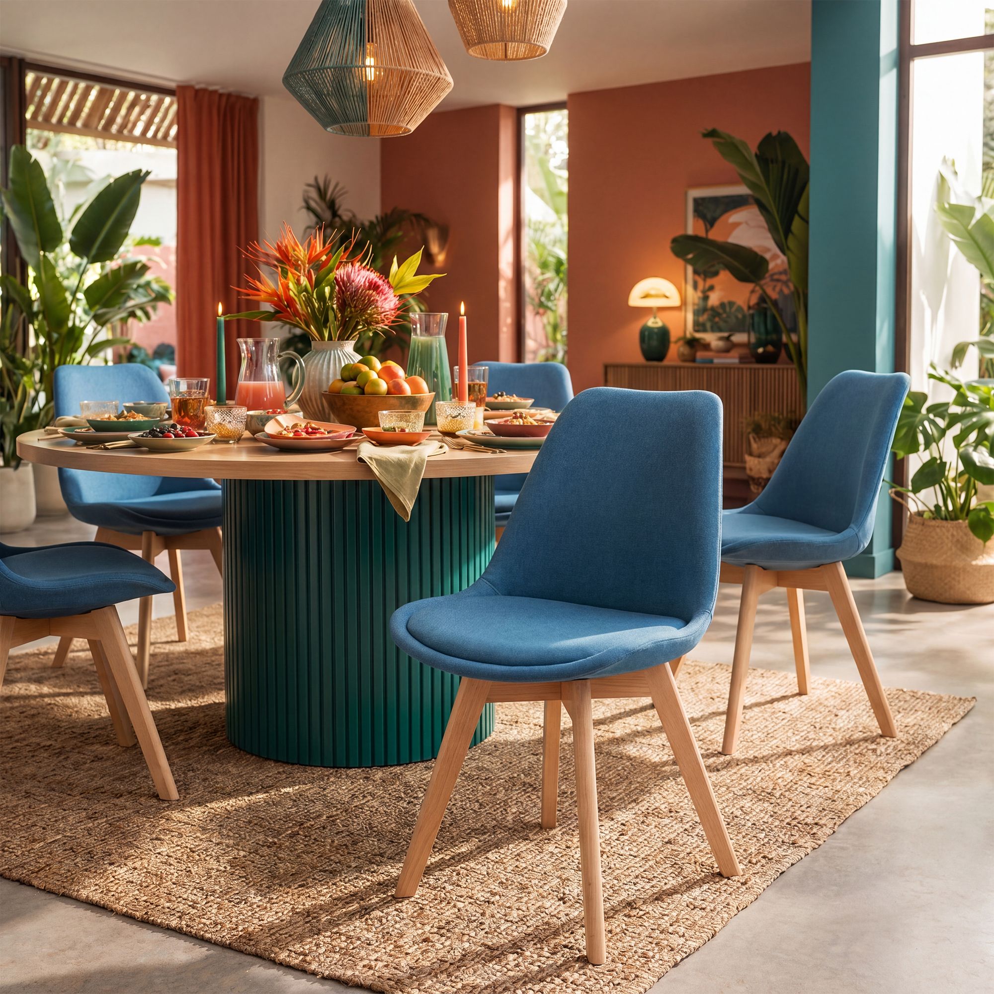 4-delige set Linares eetkamerstoelen