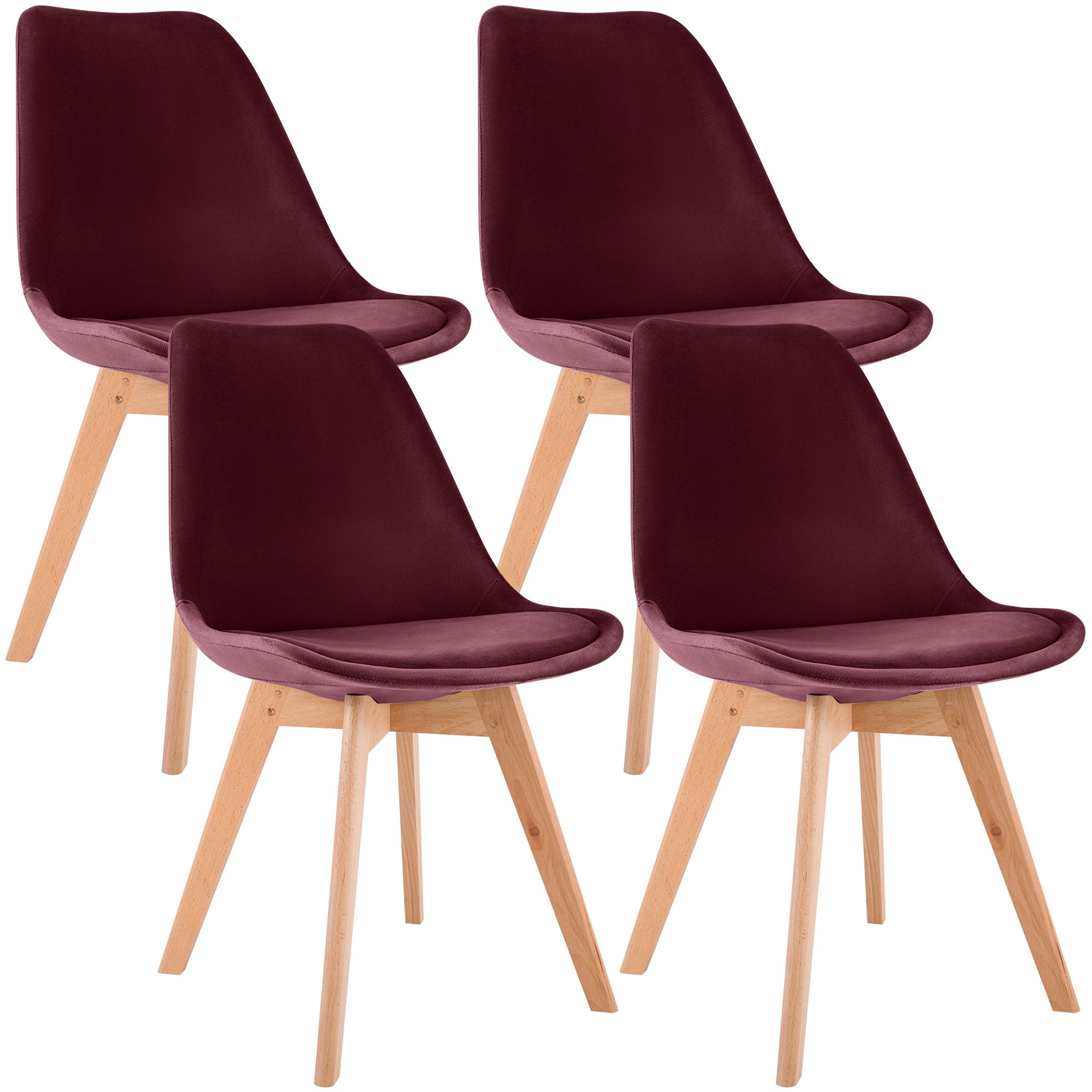 4-delige set Linares eetkamerstoelen